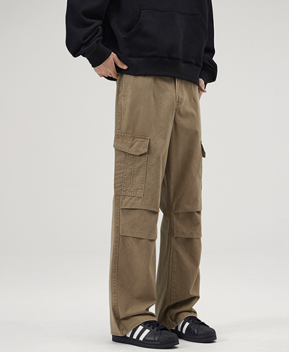 Japanese Brand × Jean Washed distressed pockets loose cargo casual jeans Size US 32 / EU 48 - 2 Thumbnail
