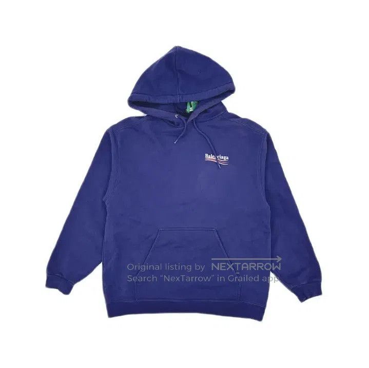 Balenciaga Balenciaga Logo Hoodie in Deep Blue. Size US S / EU 44-46 / 1 - 2 Thumbnail