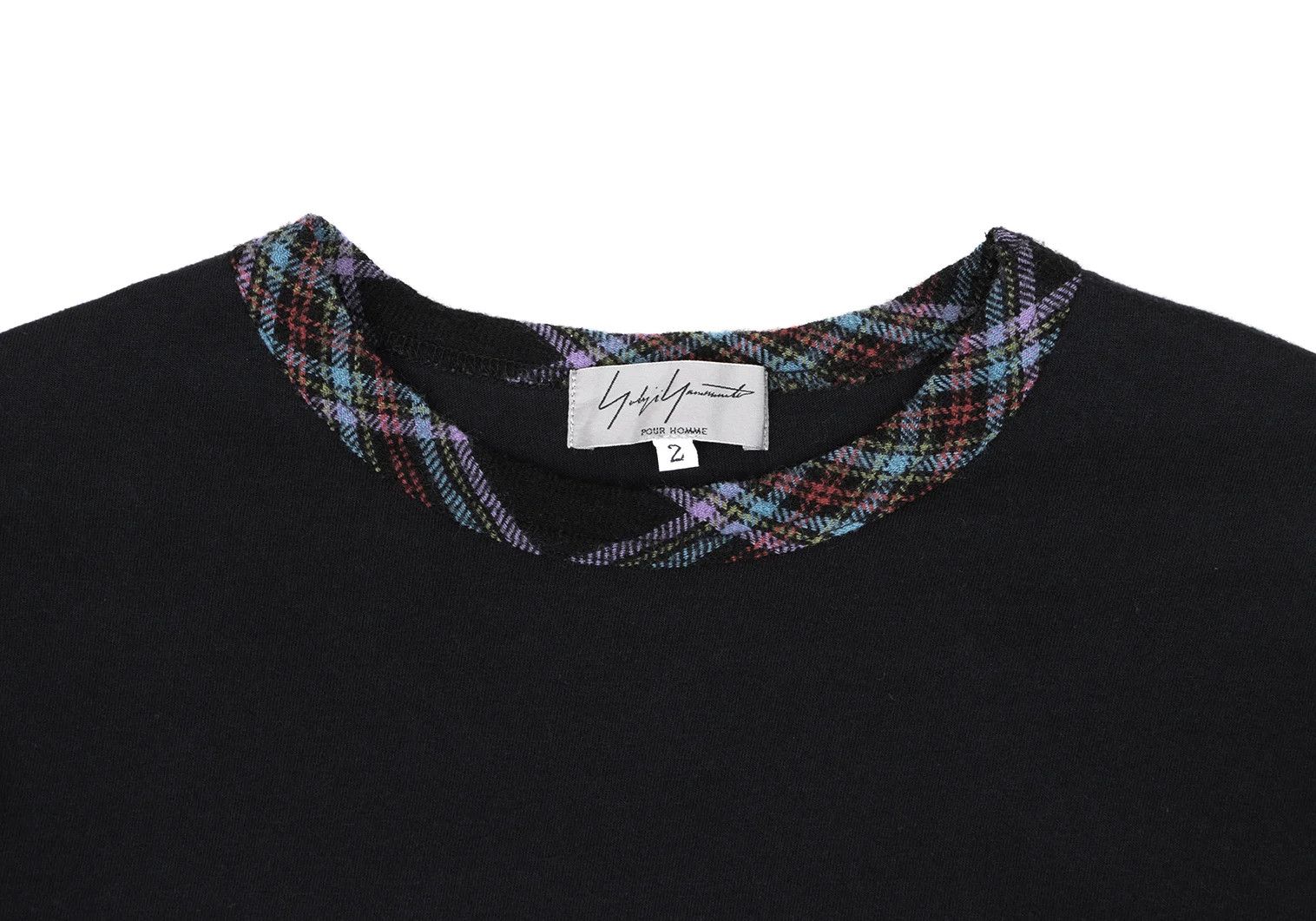Yohji Yamamoto Yohji Yamamoto Cotton Check Trim T-Shirt Size US M / EU 48-50 / 2 - 2 Thumbnail