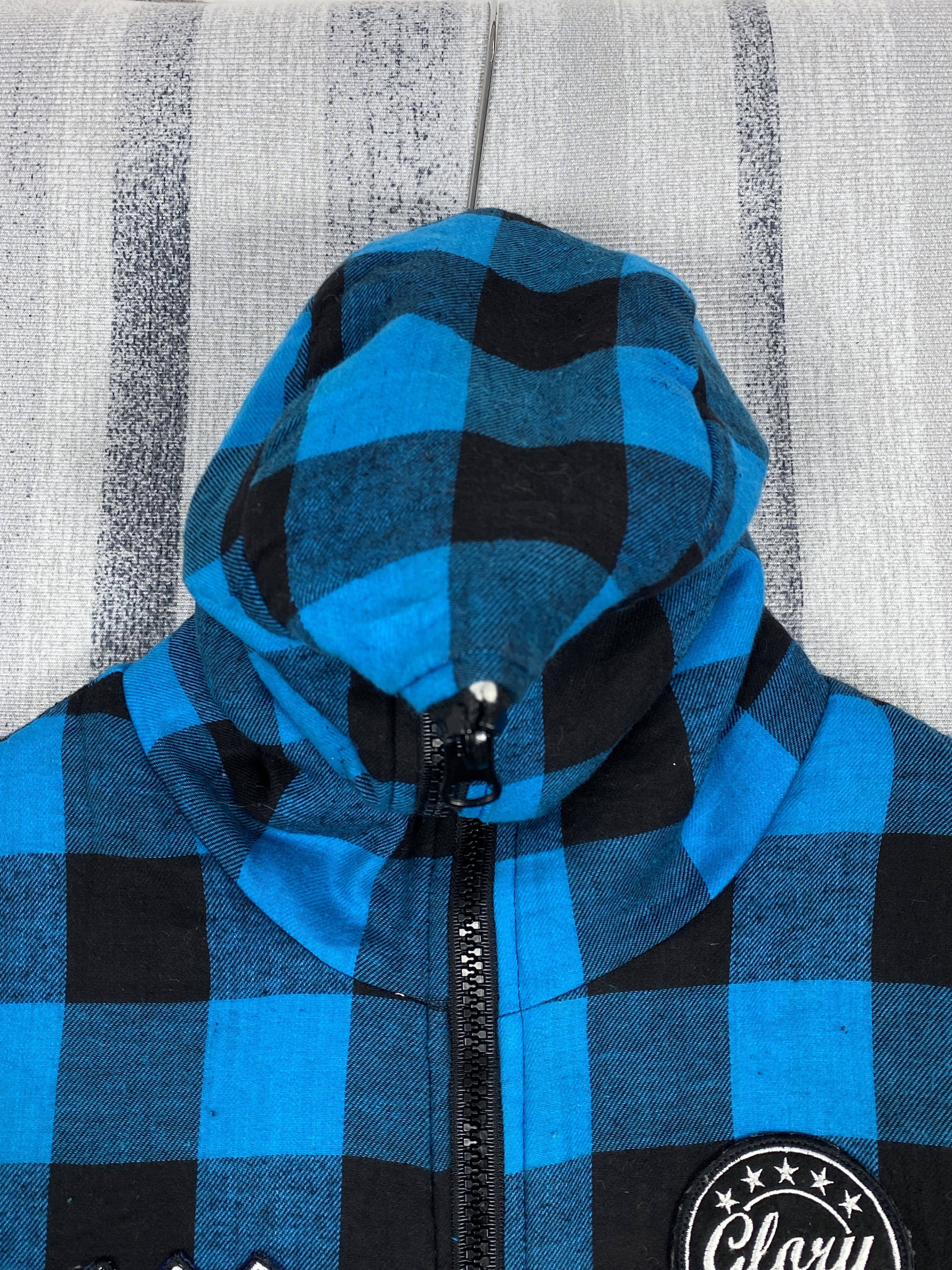 Designer Vintage American Checked Hoodie Reversible Jacket Size US S / EU 44-46 / 1 - 8 Thumbnail