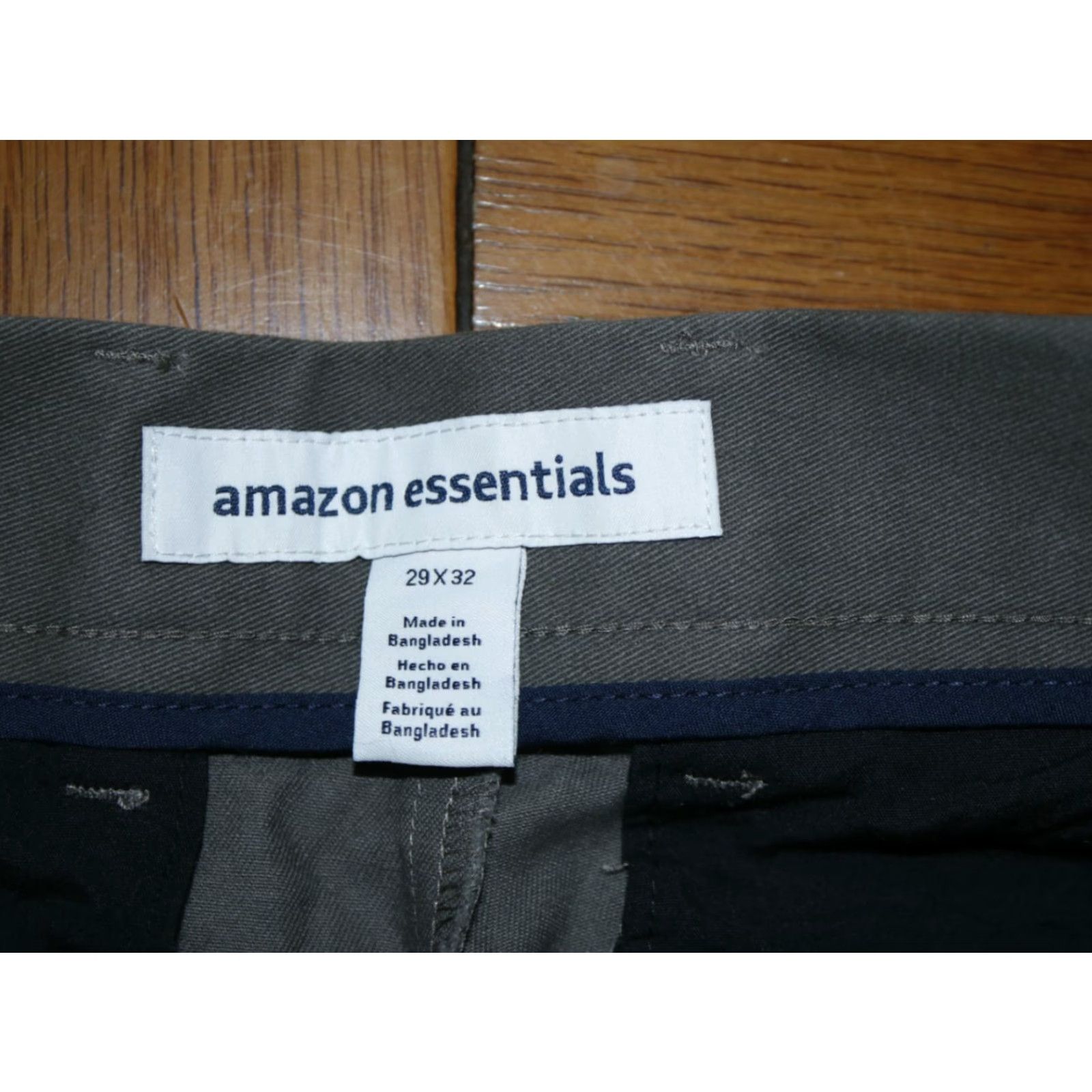 Essentials Amazon Essentials Men's Chino Pants Flat Front Slim Fit 29x32 Khaki Cotton Blend Slim Straight 32 Inseam Casual Formal Belt Loops Beige Mens Size US 29 - 6 Thumbnail