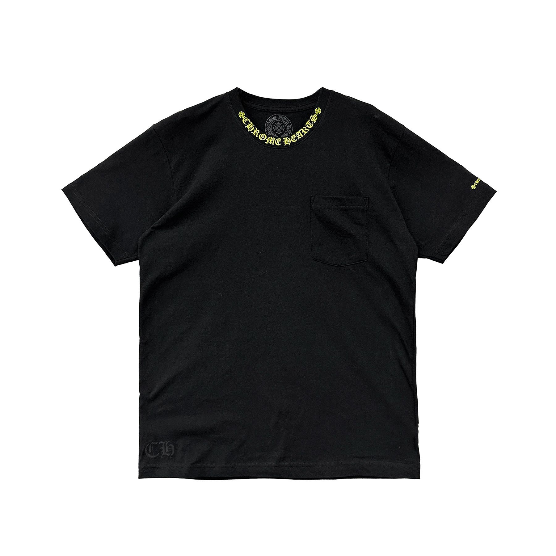 Chrome Hearts Chrome Hearts Yellow Neck Script Logo Short Sleeve Tee Size US L / EU 52-54 / 3 - 1 Thumbnail