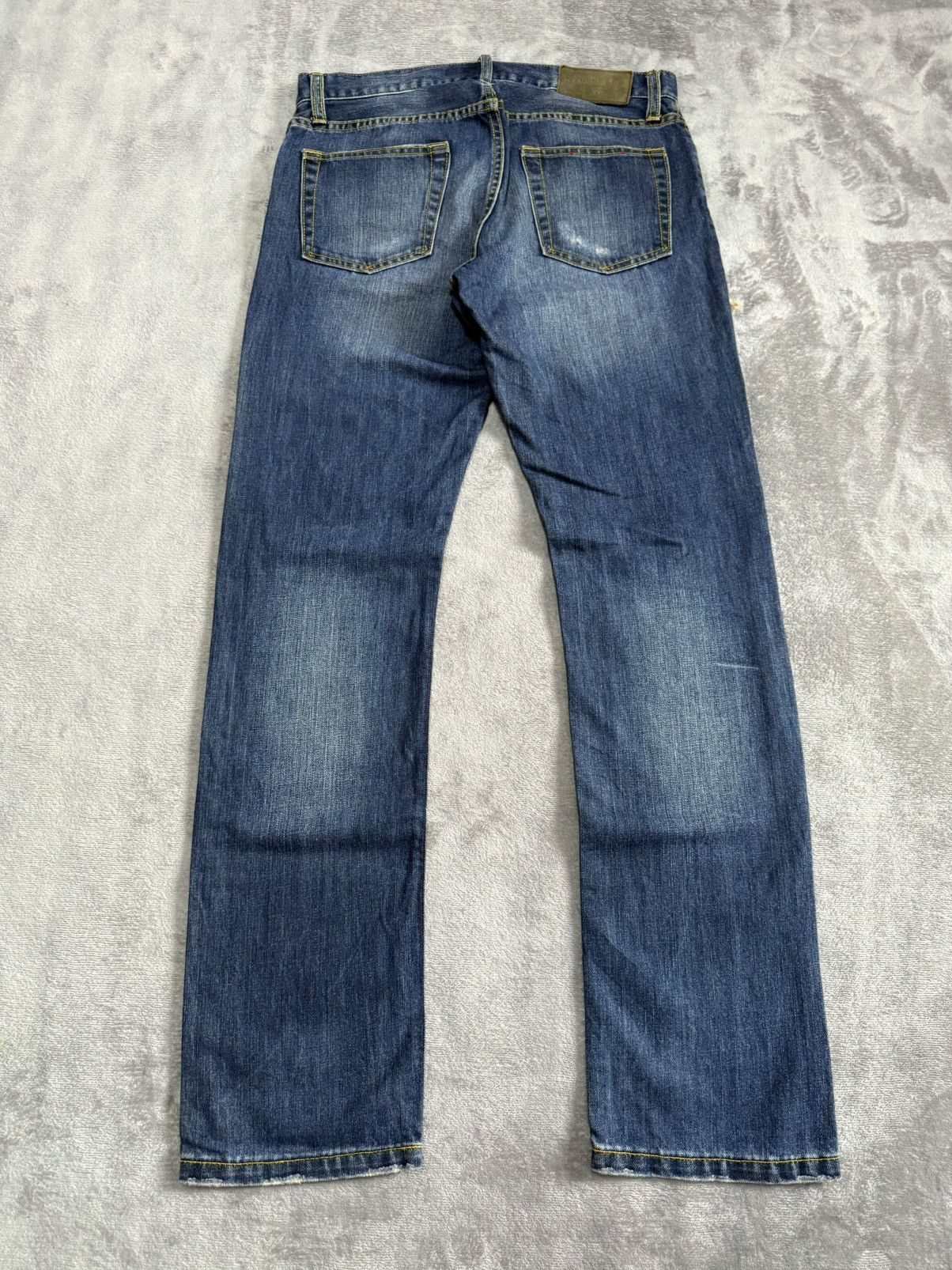 Fad Three × Japanese Brand The Stooge & Co Distressed Repaired Heavy Stitched Jeans Size US 30 / EU 46 - 2 Thumbnail