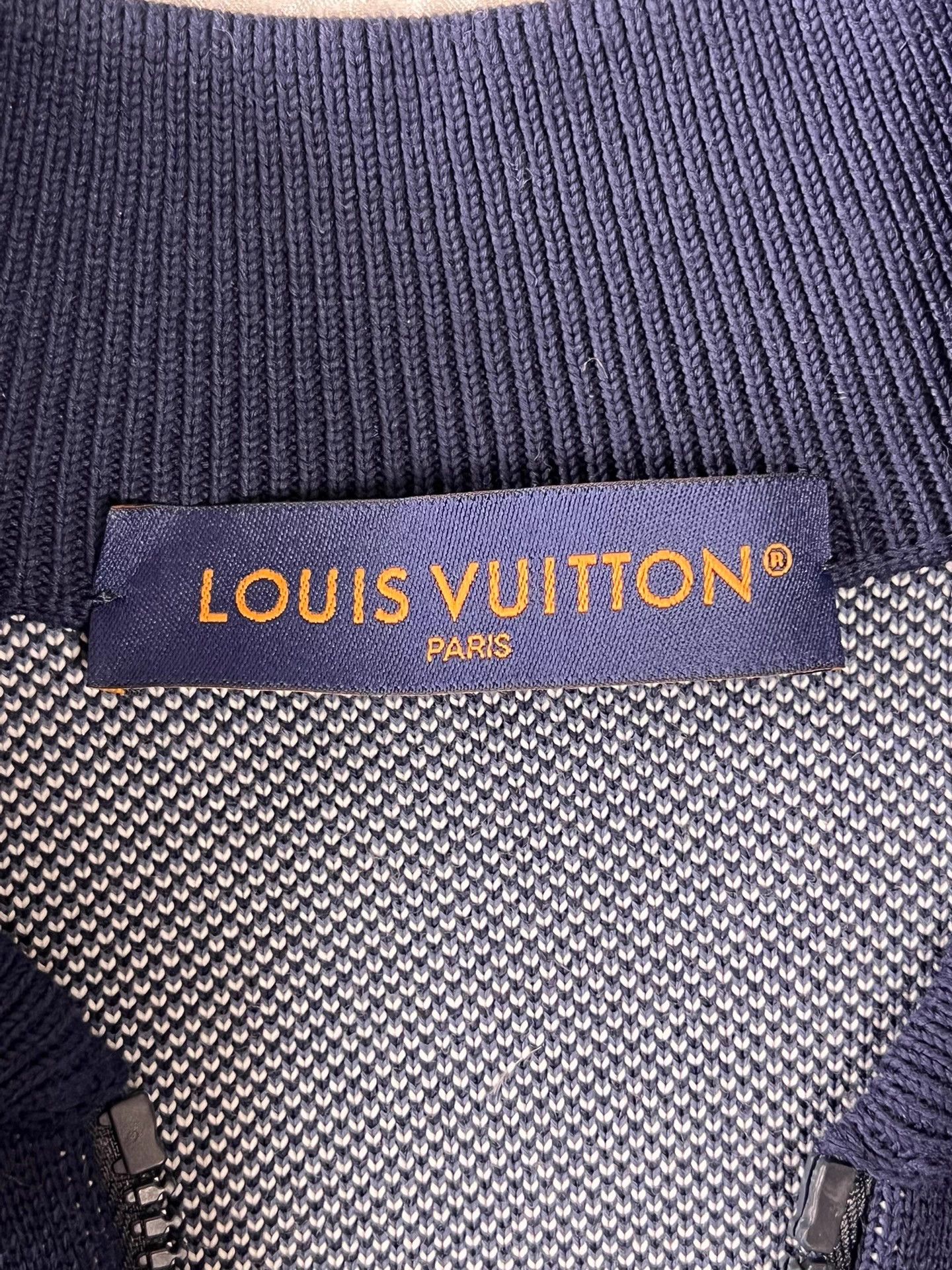 Louis Vuitton LV Knit Zipper Jacket Navy Blue Allover Monogram S Size US S / EU 44-46 / 1 - 7 Thumbnail