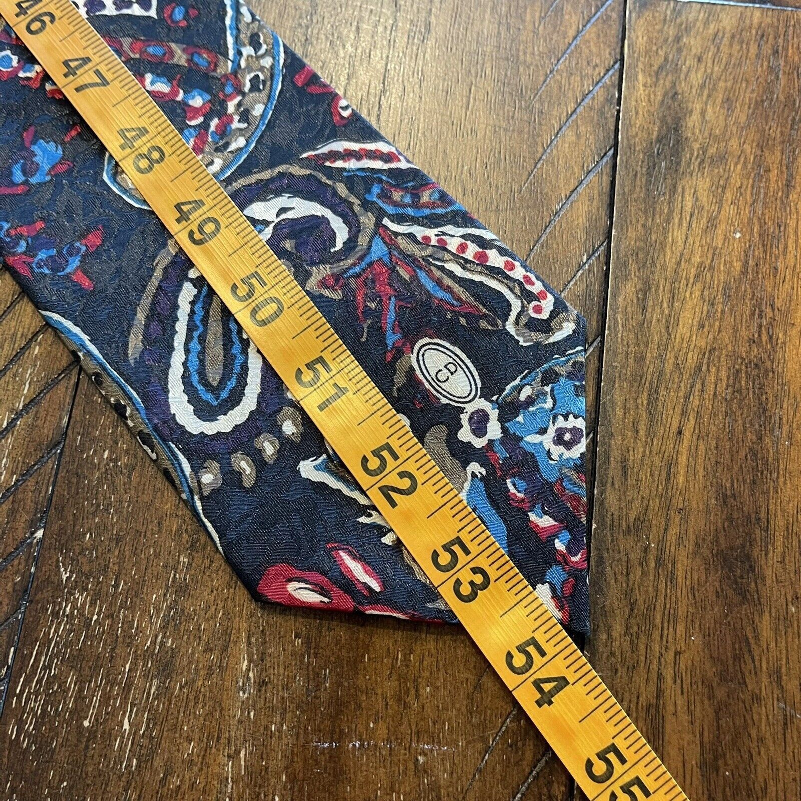 Dior Vtg Christian Dior Monsieur Abstract Paisley Print 54" 3.75" Size ONE SIZE - 7 Thumbnail