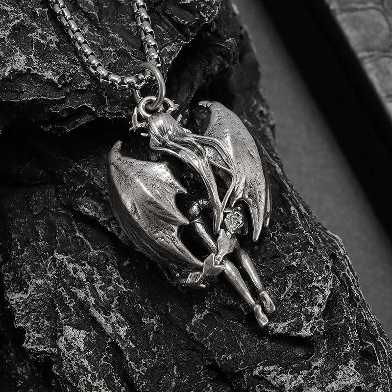 Jewelry Sexy Witch Winged Goddess Pendant Necklace Size ONE SIZE - 3 Thumbnail