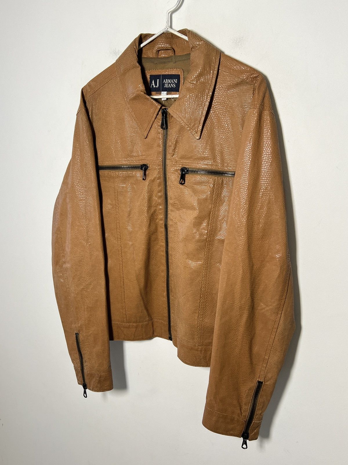 Giorgio Armani Vintage Armani Jeans leather jacket Size US L / EU 52-54 / 3 - 2 Thumbnail