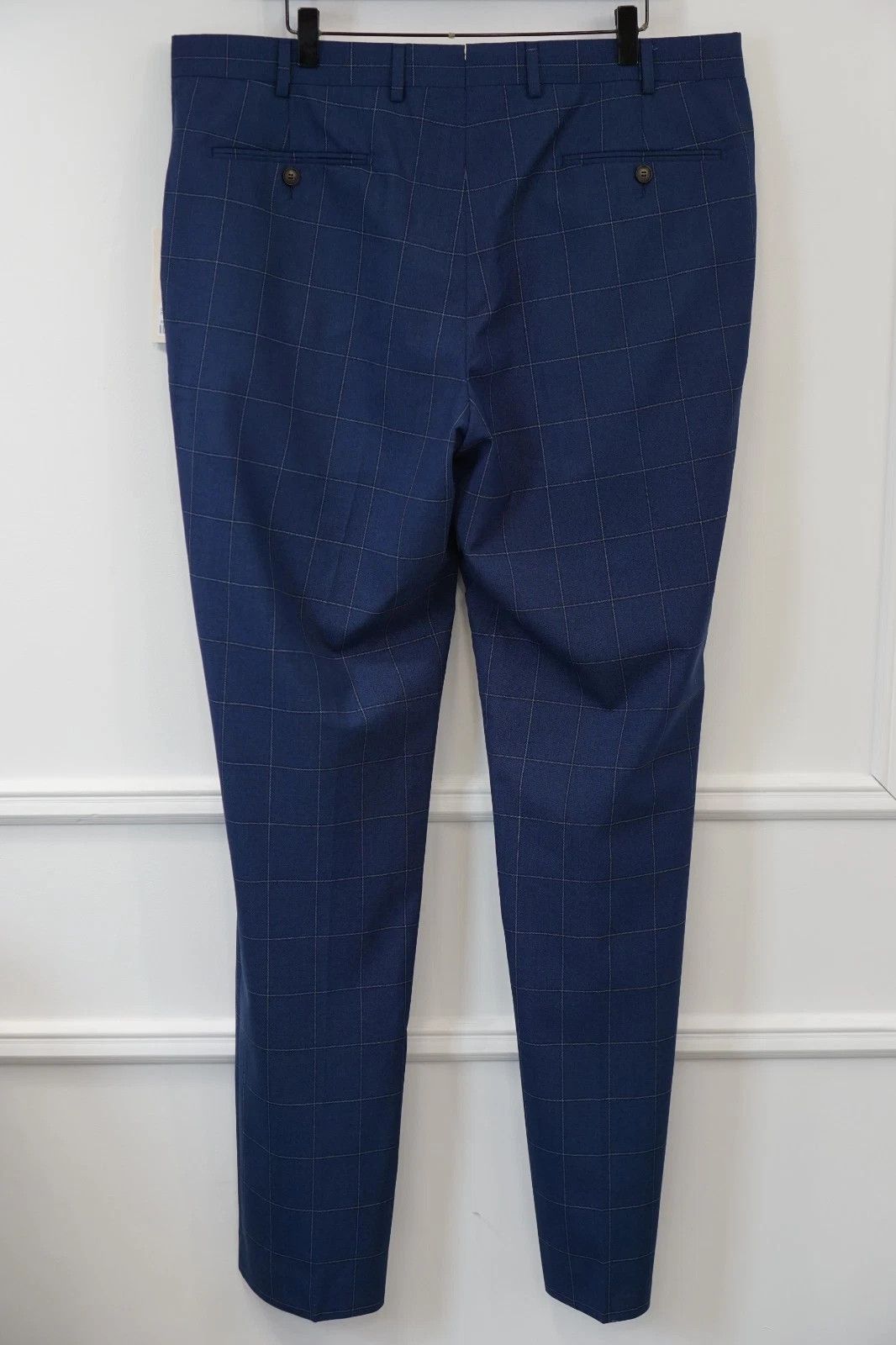 Suitsupply Men Suitsupply Trousers Navy Blue Brescia Wool & Mohair US46 Size 46R - 2 Thumbnail