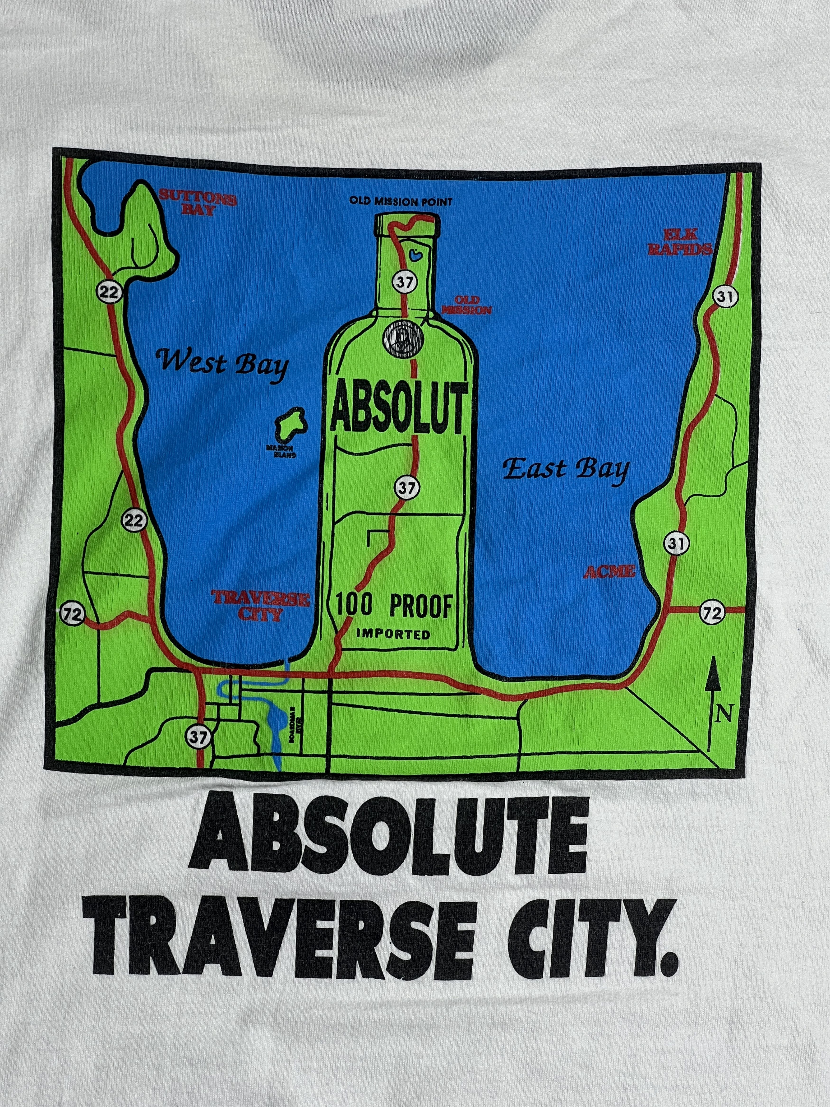 Vintage Vintage Absolute Traverse City Promo Graphic Tee GTME577 Size US XL / EU 56 / 4 - 2 Thumbnail