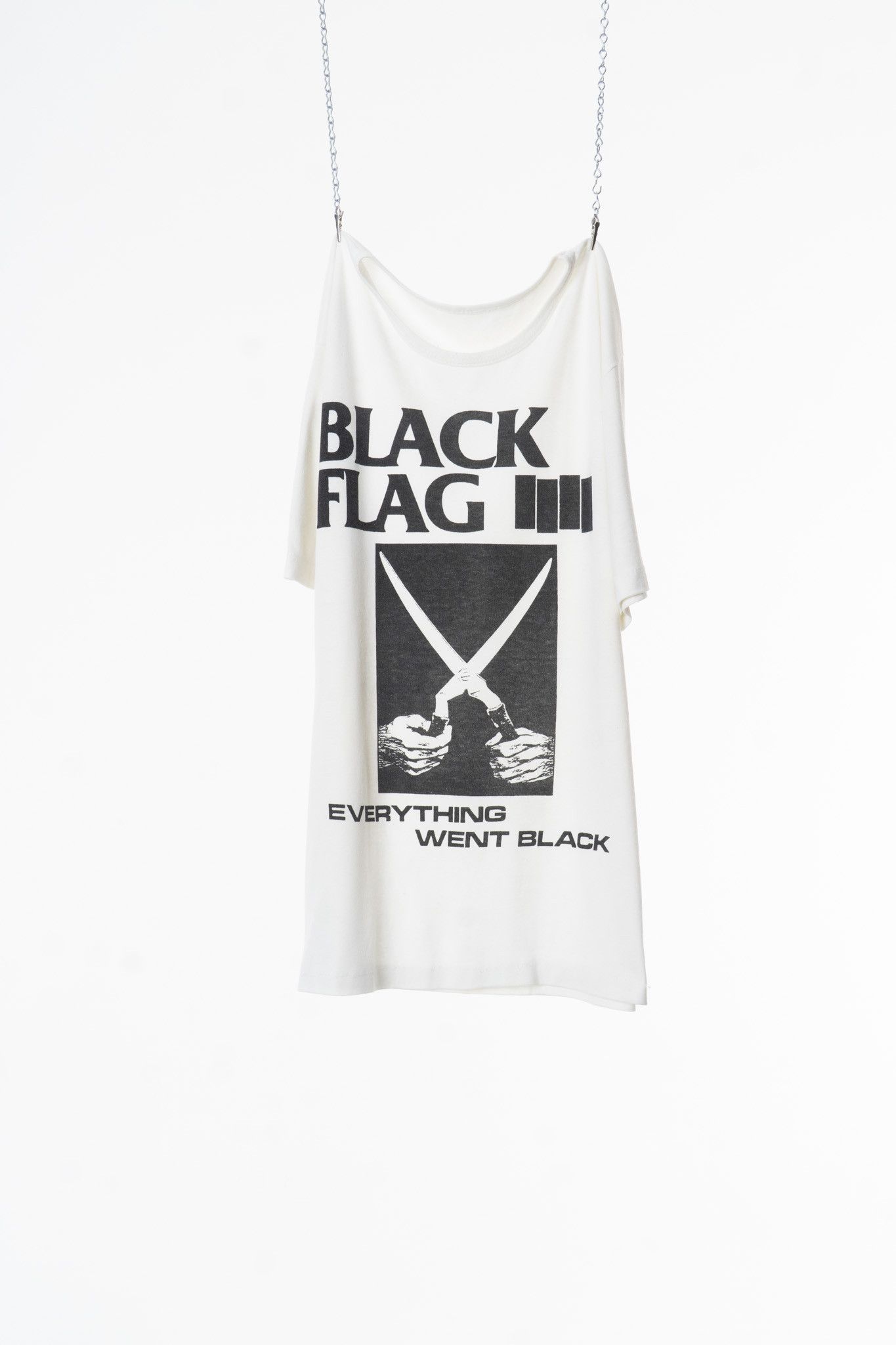 Vintage VINTAGE 1980s BLACK FLAG EVERYTHING WENT BLACK PUNK T-SHIRT Size US M / EU 48-50 / 2 - 2 Thumbnail