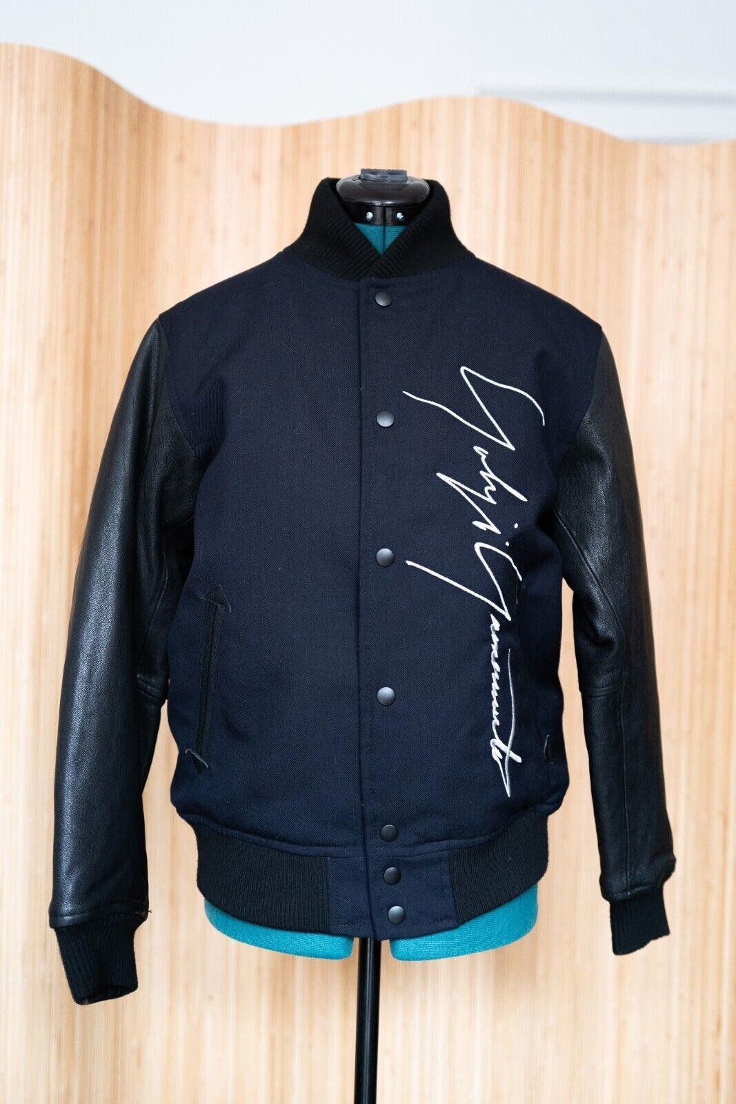 image of Yohji Yamamoto Wool/leather Varsity Coat Sz. S in Blue, Men's (Size Small)