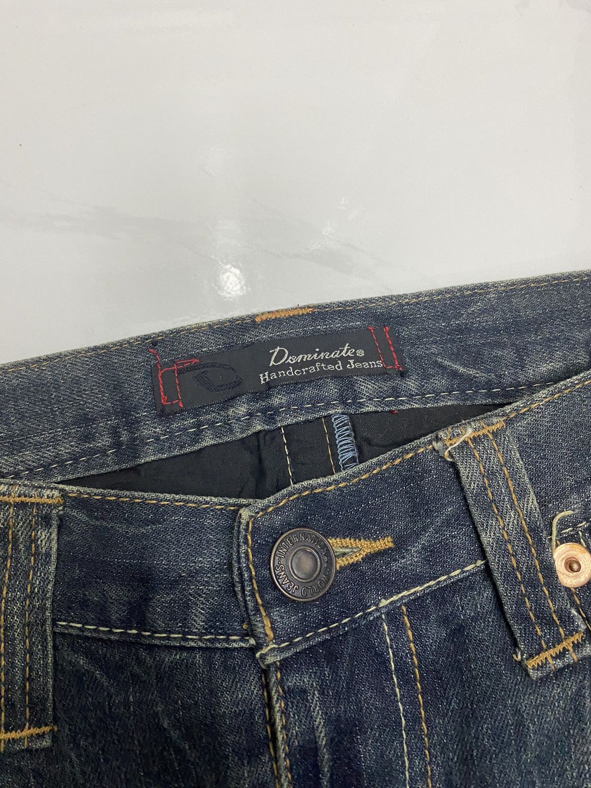 Japanese Brand RUSTY RIPPED🔥DOMINATE HANDCRAFTED DISTRESSED DENIM JEANS Size US 32 / EU 48 - 9 Thumbnail