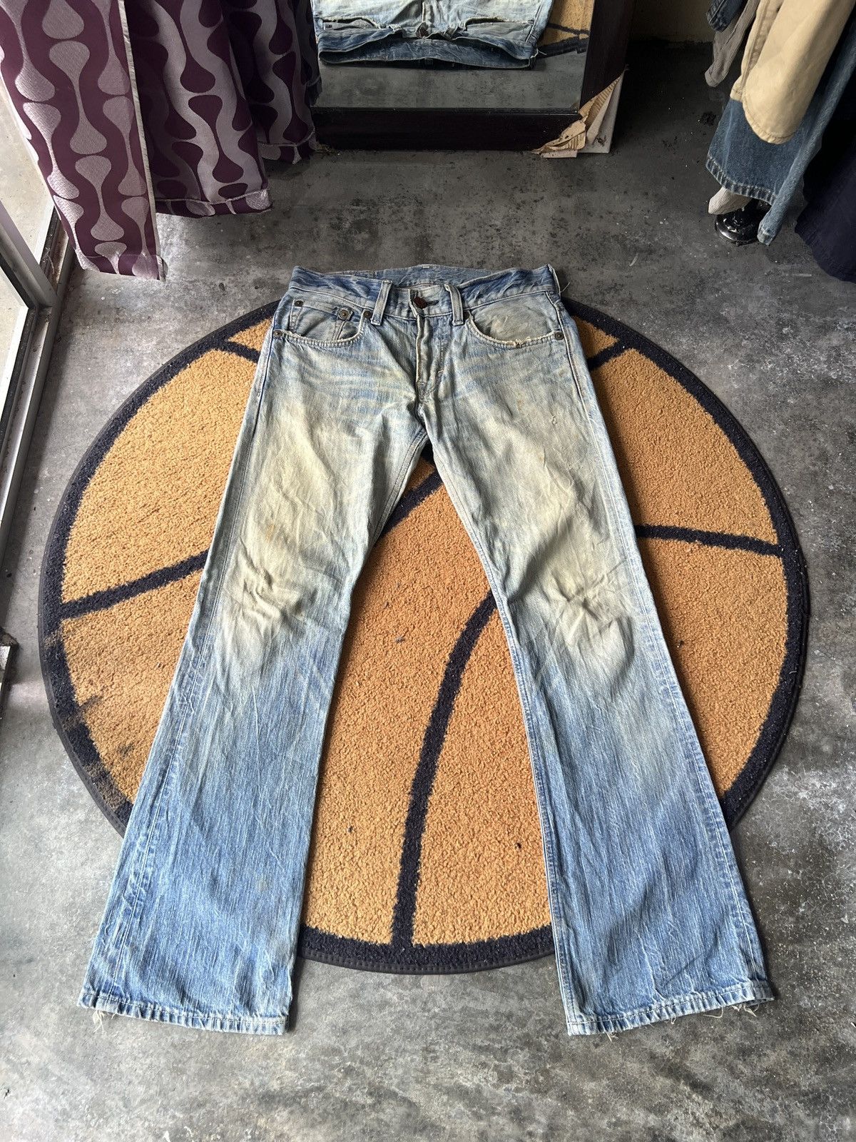 Edwin 🔥Vintage Edwin Blue Trip Distressed Denim Size US 32 / EU 48 - 1 Thumbnail