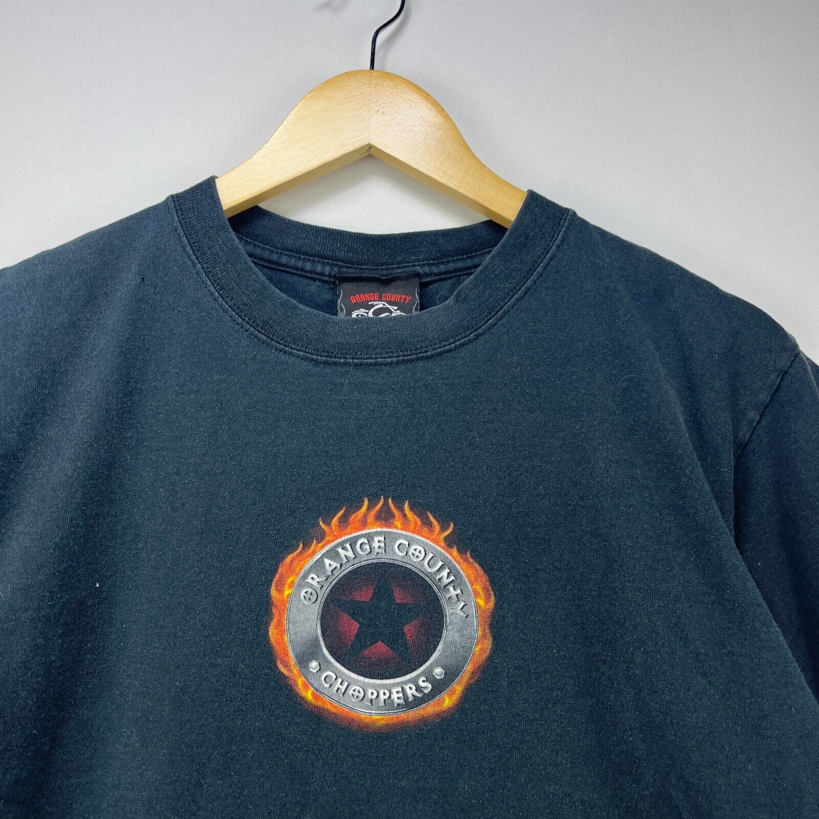 Vintage Vintage Y2K Orange County Choppers Flames Biker Medium Faded Size US M / EU 48-50 / 2 - 5 Thumbnail