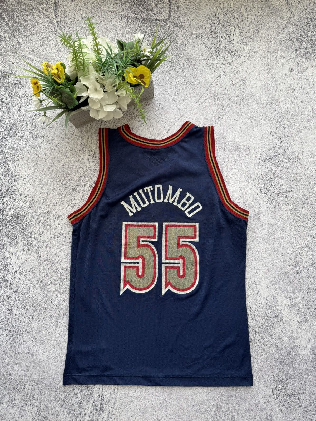 Champion × NBA × Vintage 1993/1995 DENVER NUGGETS BASKETBALL JERSEY DIKEMBE MUTOMBO Size US L / EU 52-54 / 3 - 2 Thumbnail