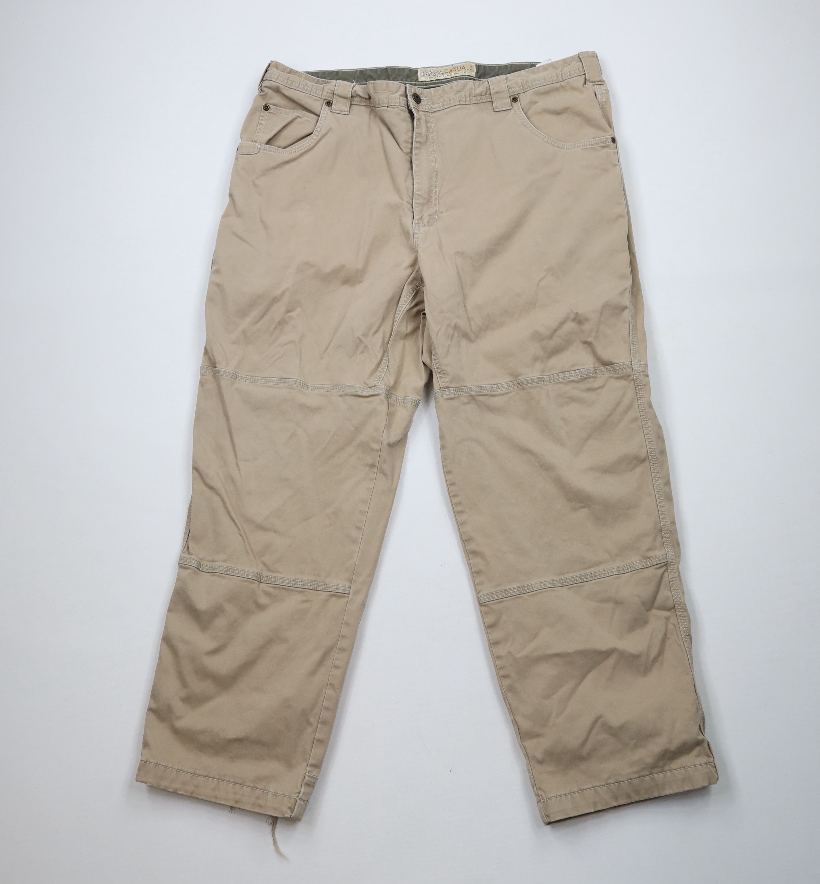 Cabelas × Vintage Vintage Cabelas Double Knee Fleece Lined Wide Leg Pants Size US 42 / EU 58 - 2 Thumbnail