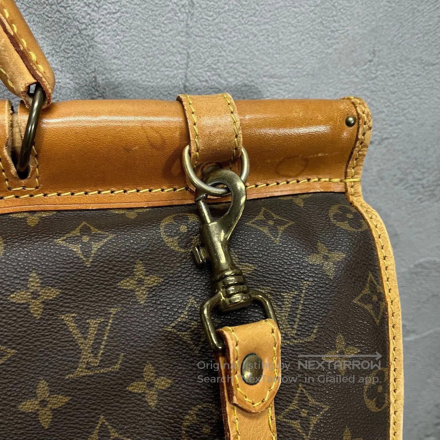 Louis Vuitton Beige Patterned Satchel Briefcase Bag. Size ONE SIZE - 4 Thumbnail