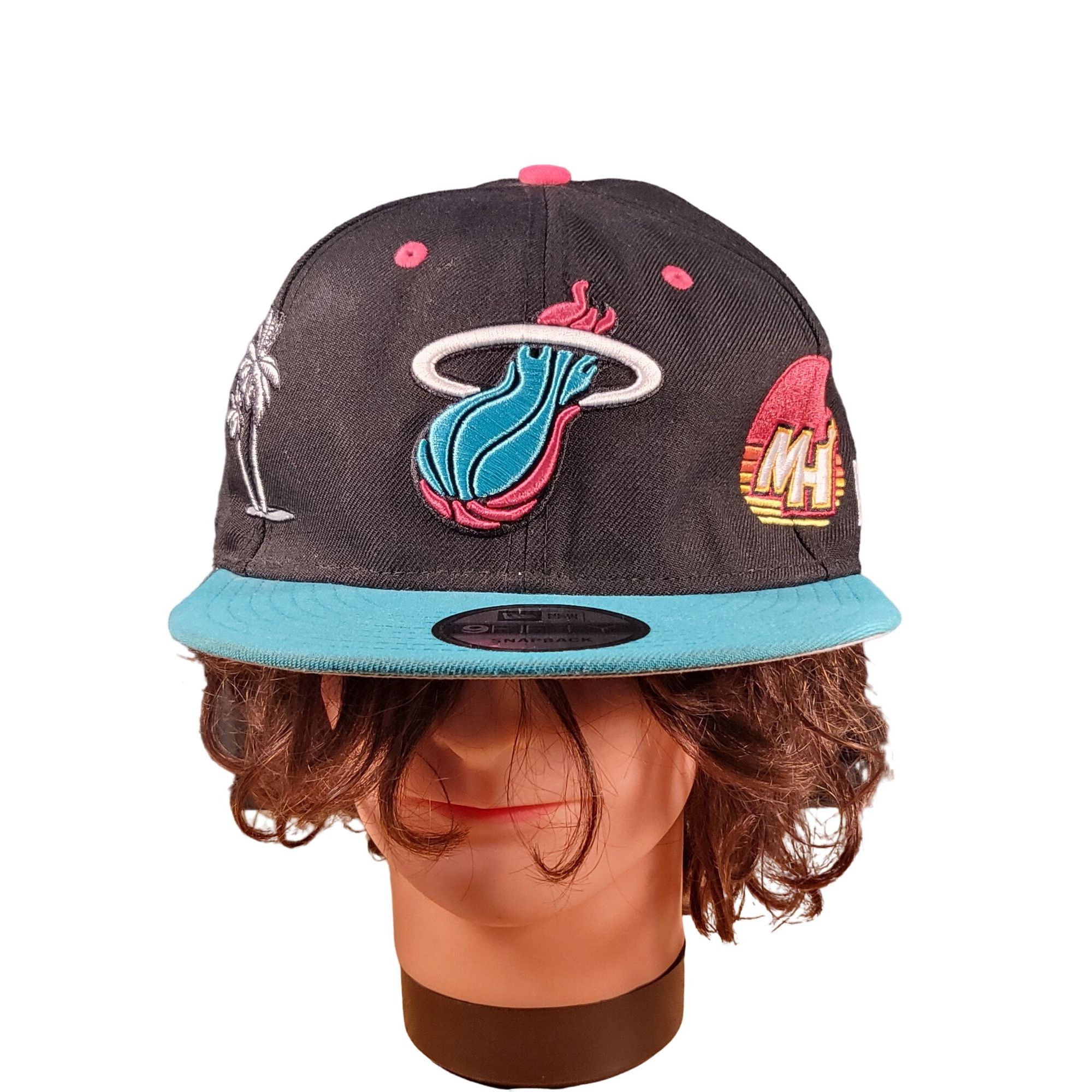 New Era Miami Heat NBA Snapback Hat New Era 9Fifty Graphic Print Bas Size ONE SIZE - 1 Thumbnail