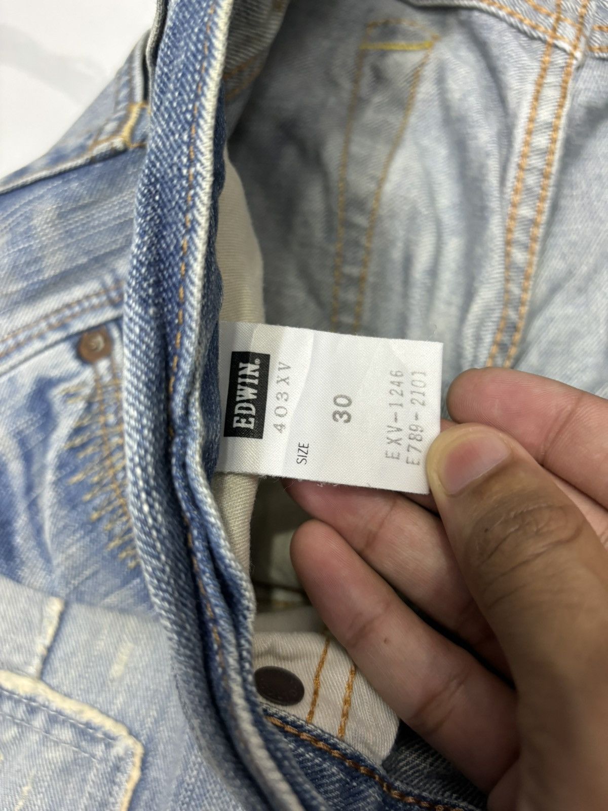 Kapital ❤️‍🔥EDWIN DISTRESS PATCHWORK KAPITAL STYLE DENIM JEANS Size US 31 - 9 Thumbnail
