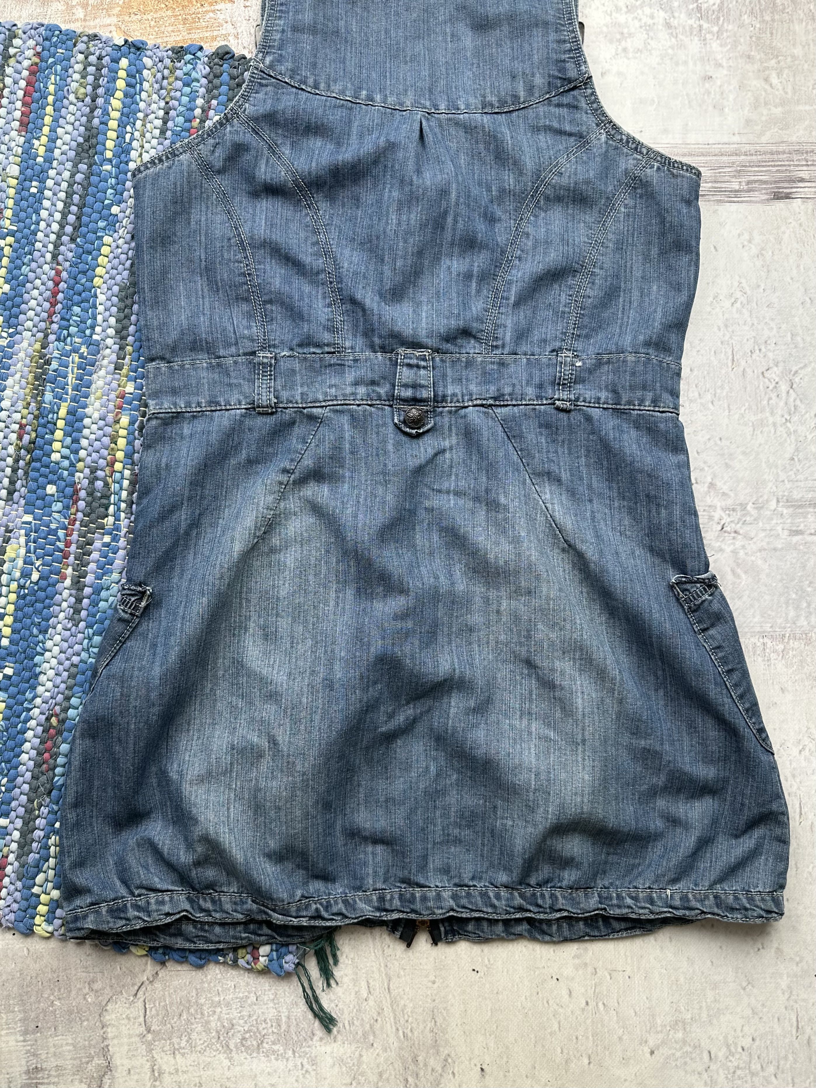 Japanese Brand Vintage Denim Dress With Shoulders Belted A181(281) Size M / US 6-8 / IT 42-44 - 7 Thumbnail