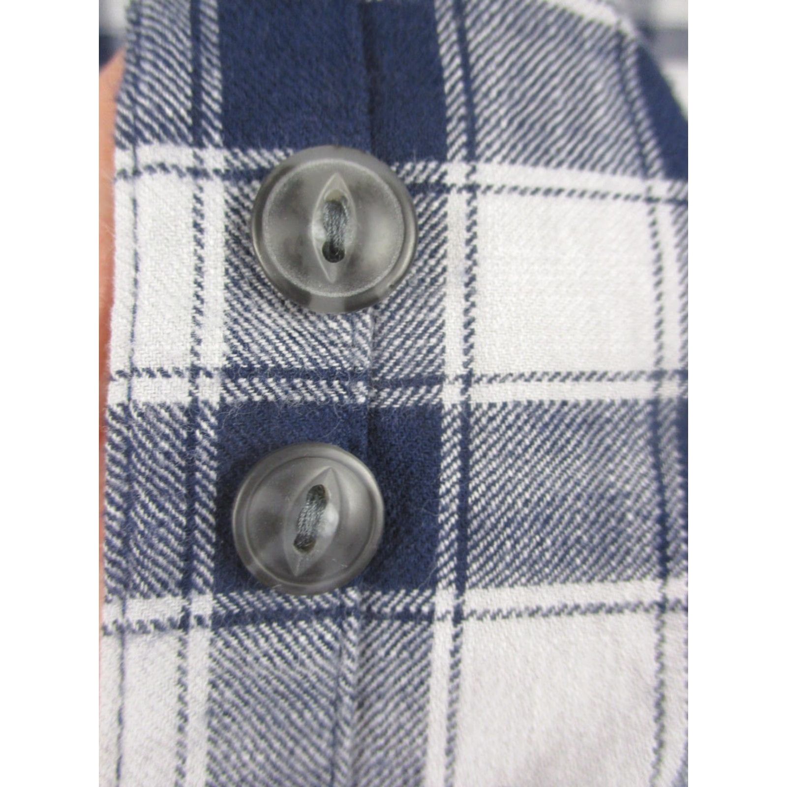 Vintage Fish Hippie Shirt Mens 2XL Blue Plaid Cotton Twill Long Sleeve Button-Up Embroidered Fish Logo Rumfront Collection Casual Workwear Men’s Size US XXL / EU 58 / 5 - 7 Thumbnail