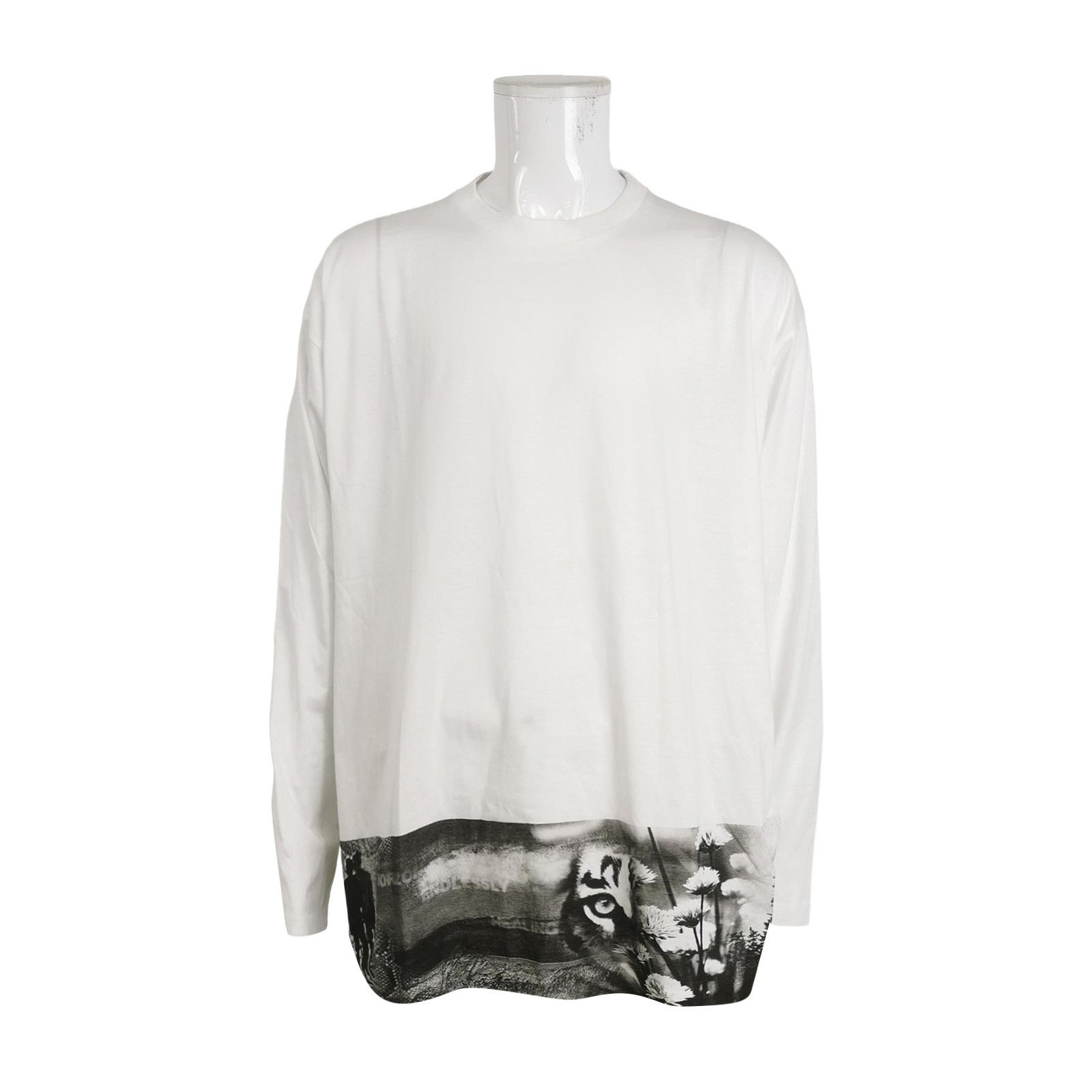Prada White Long-Sleeve Graphic Print Shirt Size US XXL / EU 58 / 5 - 1 Thumbnail