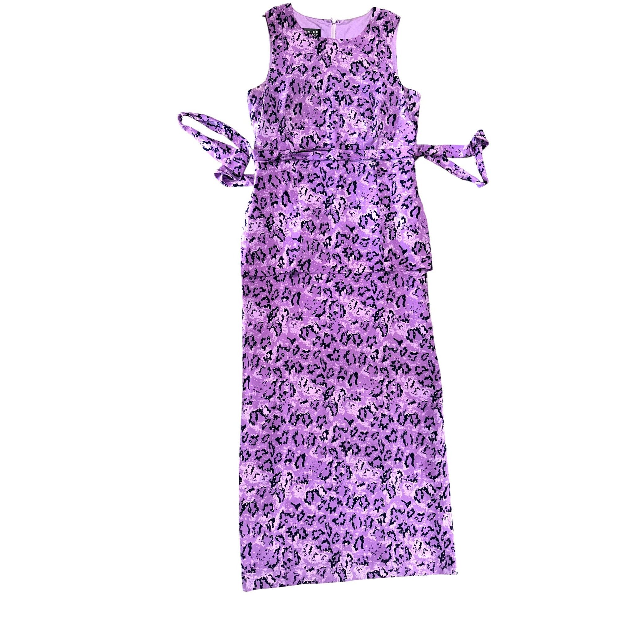 Other All Silk Vintage Dress by Spencer Jeremy 8 Purple Abstract P Size M / US 6-8 / IT 42-44 - 7 Thumbnail