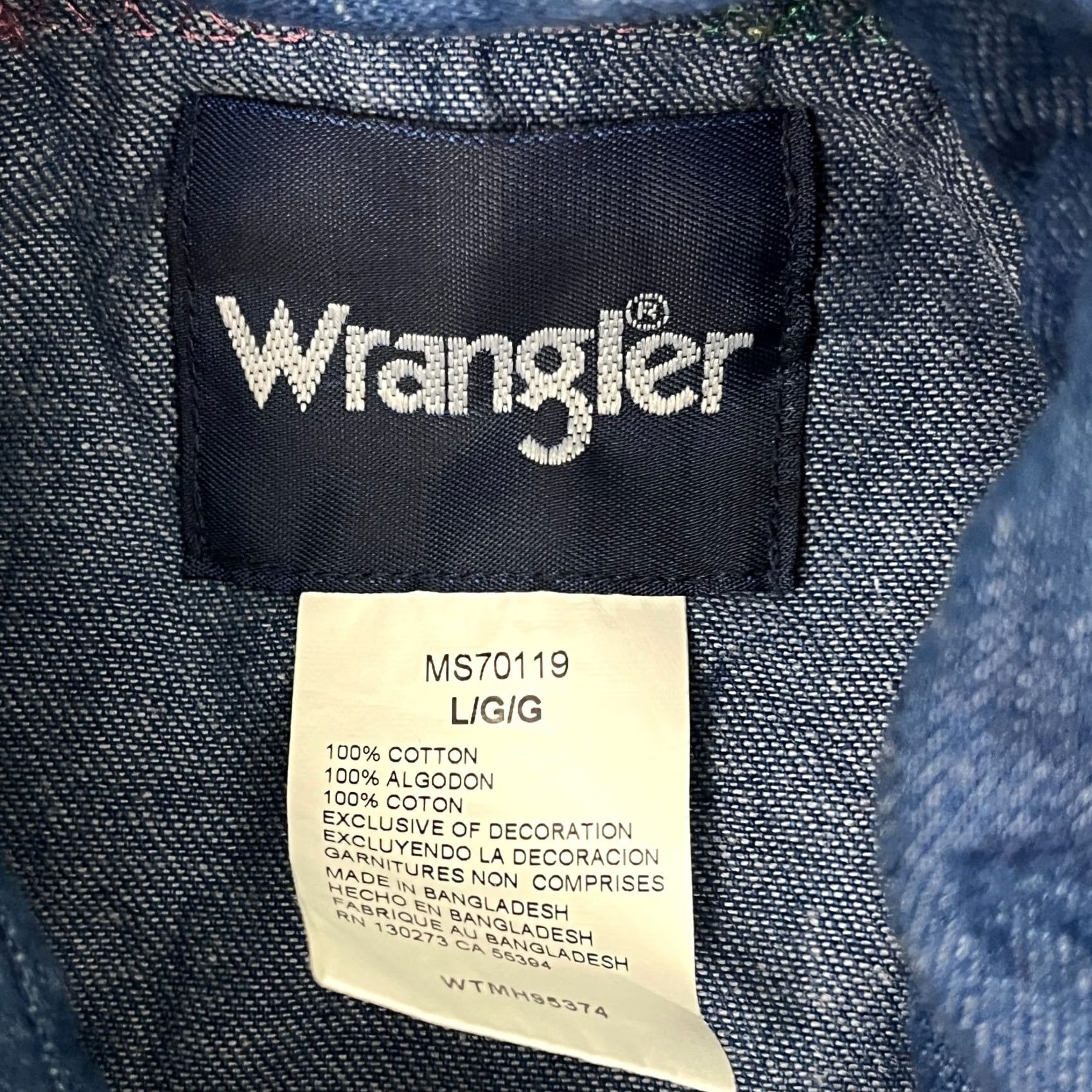 Wrangler VINTAGE Seattle Seahawks Shirt Mens L Custom Pearl Snap Denim Wrangler Western Patchwork Size US L / EU 52-54 / 3 - 6 Thumbnail