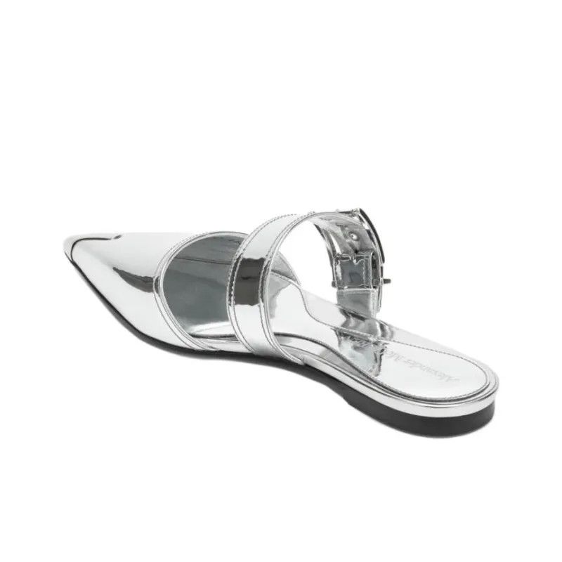Alexander McQueen o1y0225 Mules in Silver Size US 7 / IT 37 - 4 Thumbnail