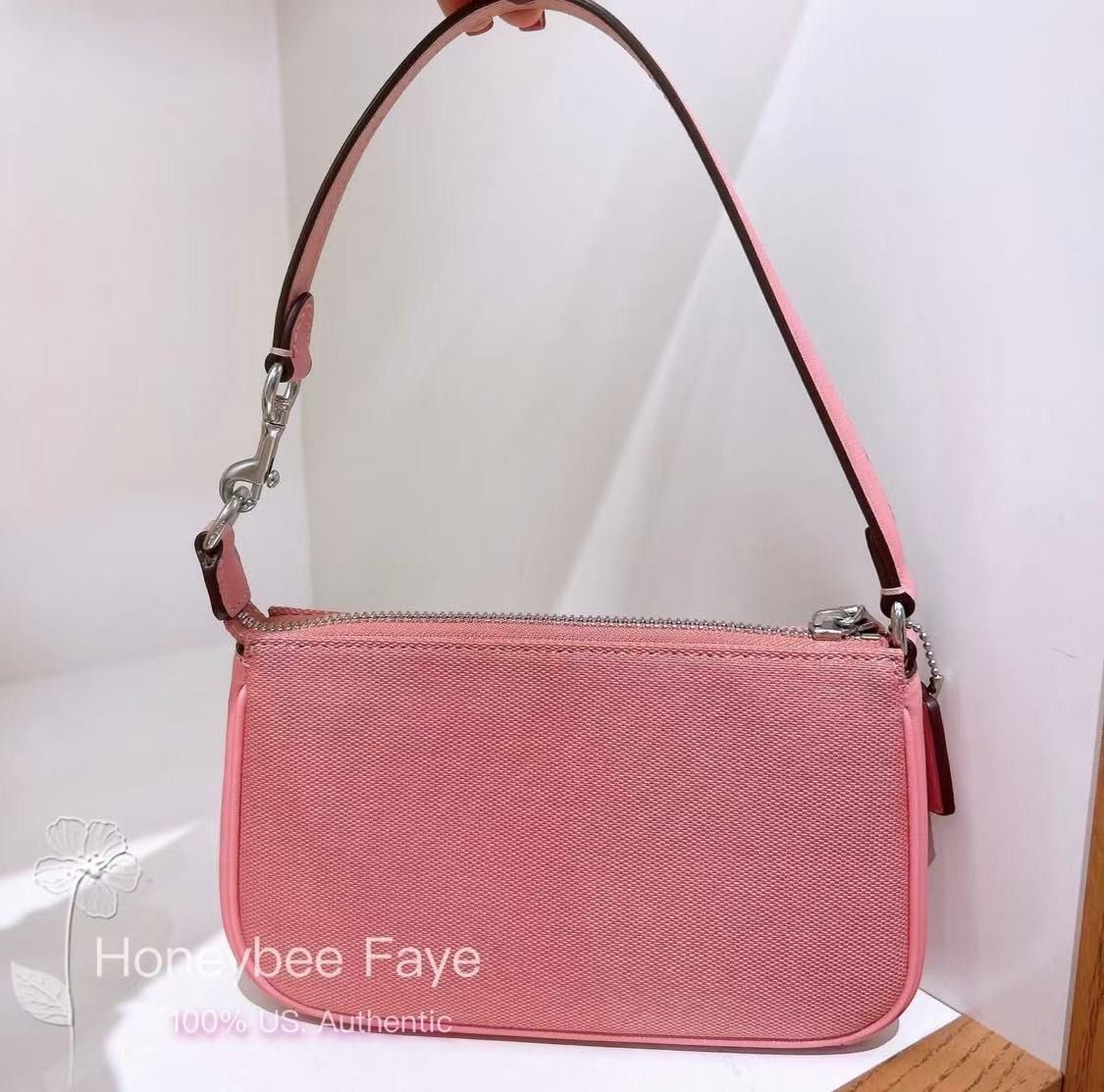 Coach Nolita 19 CU002 Jacquard Pink plus extended strawberry chain Size ONE SIZE - 4 Thumbnail