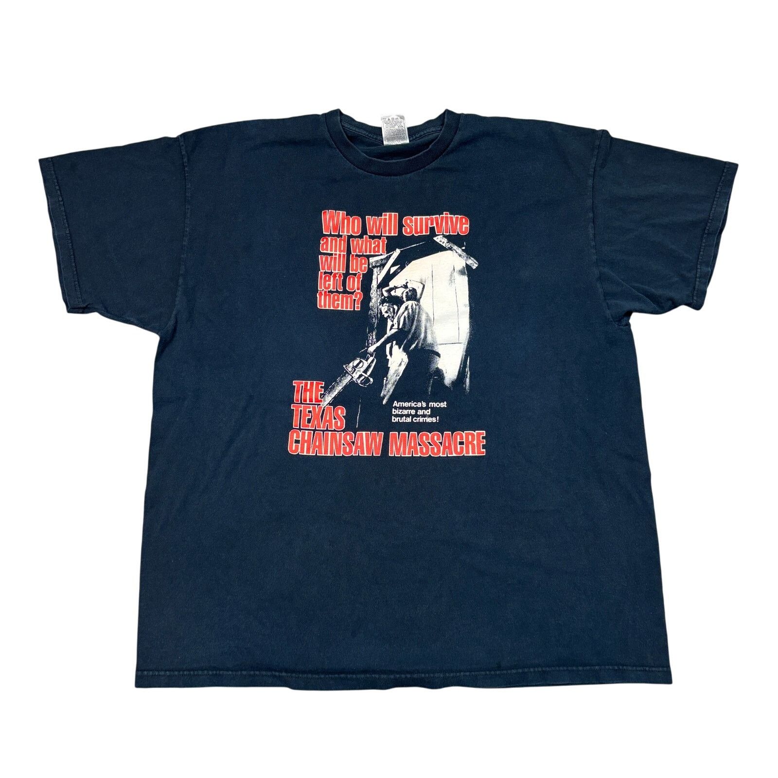 Fruit Of The Loom × Vintage Vintage Y2K Texas Chainsaw Massacre Movie Promo Shirt 2XL Size US XXL / EU 58 / 5 - 1 Thumbnail