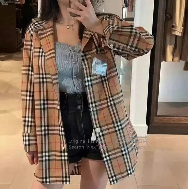 Burberry Burberry Khaki Cotton Check Long Sleeve Shirt. Size L / US 10 / IT 46 - 3 Thumbnail