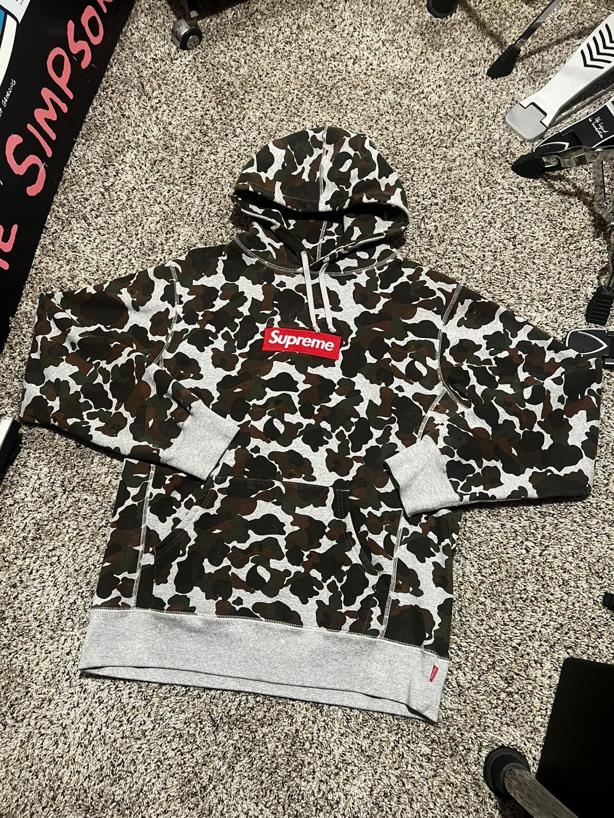 Supreme 2012 Supreme Duck Camo Bog Logo Hoodie Size US L / EU 52-54 / 3 - 1 Thumbnail