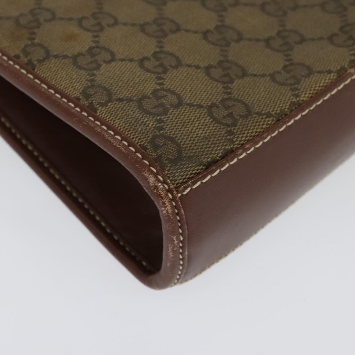 Gucci GUCCI GG Canvas Shoulder Bag Brown Gold 004 49 004 49 Size ONE SIZE - 12 Thumbnail