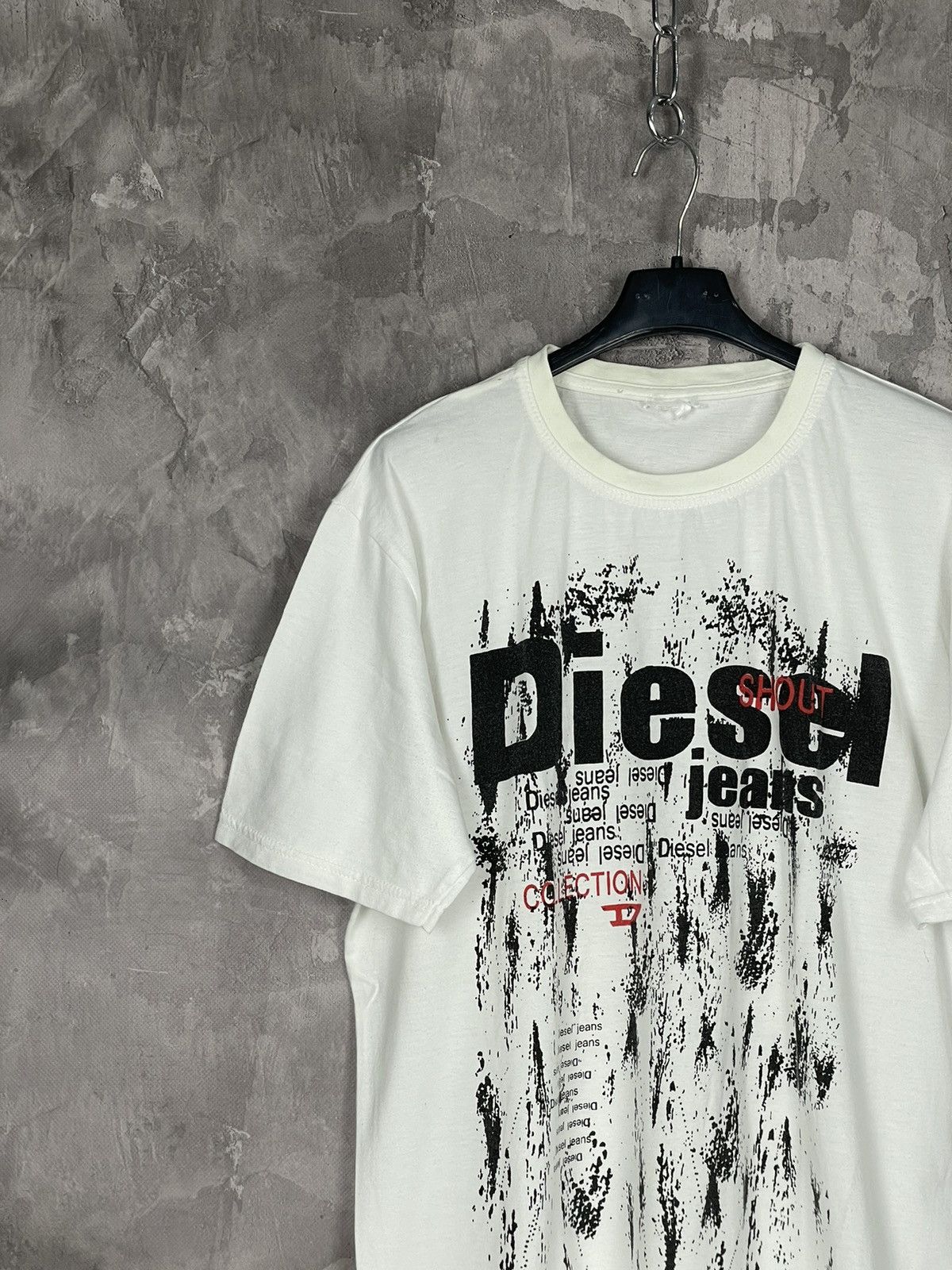 Diesel × Japanese Brand Vintage 90s Diesel Big logo t-shirt retro rare Y2K Size US M / EU 48-50 / 2 - 3 Thumbnail