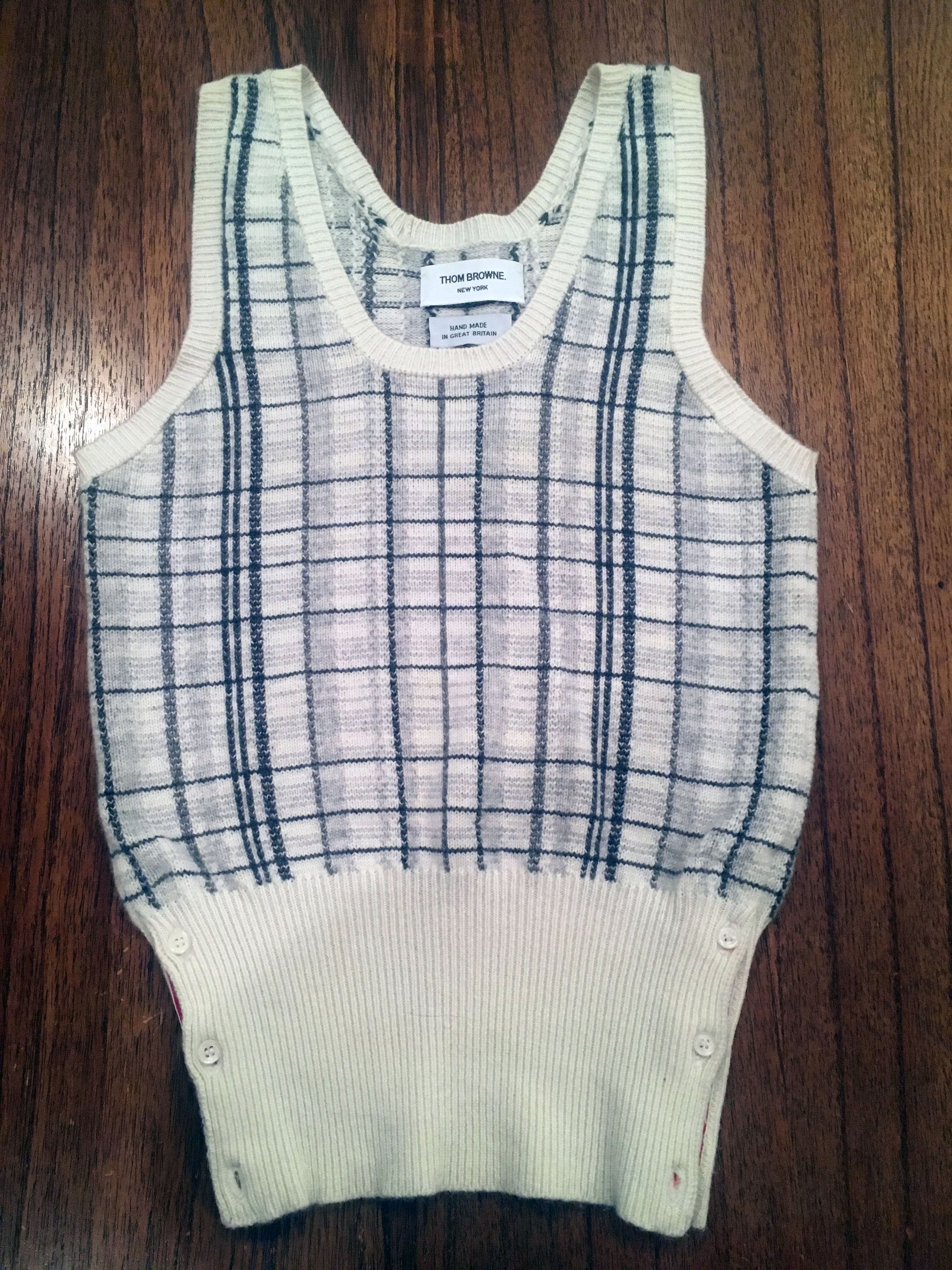Thom Browne Handmade in UK cashmere pullover vest Size US M / EU 48-50 / 2 - 1 Thumbnail