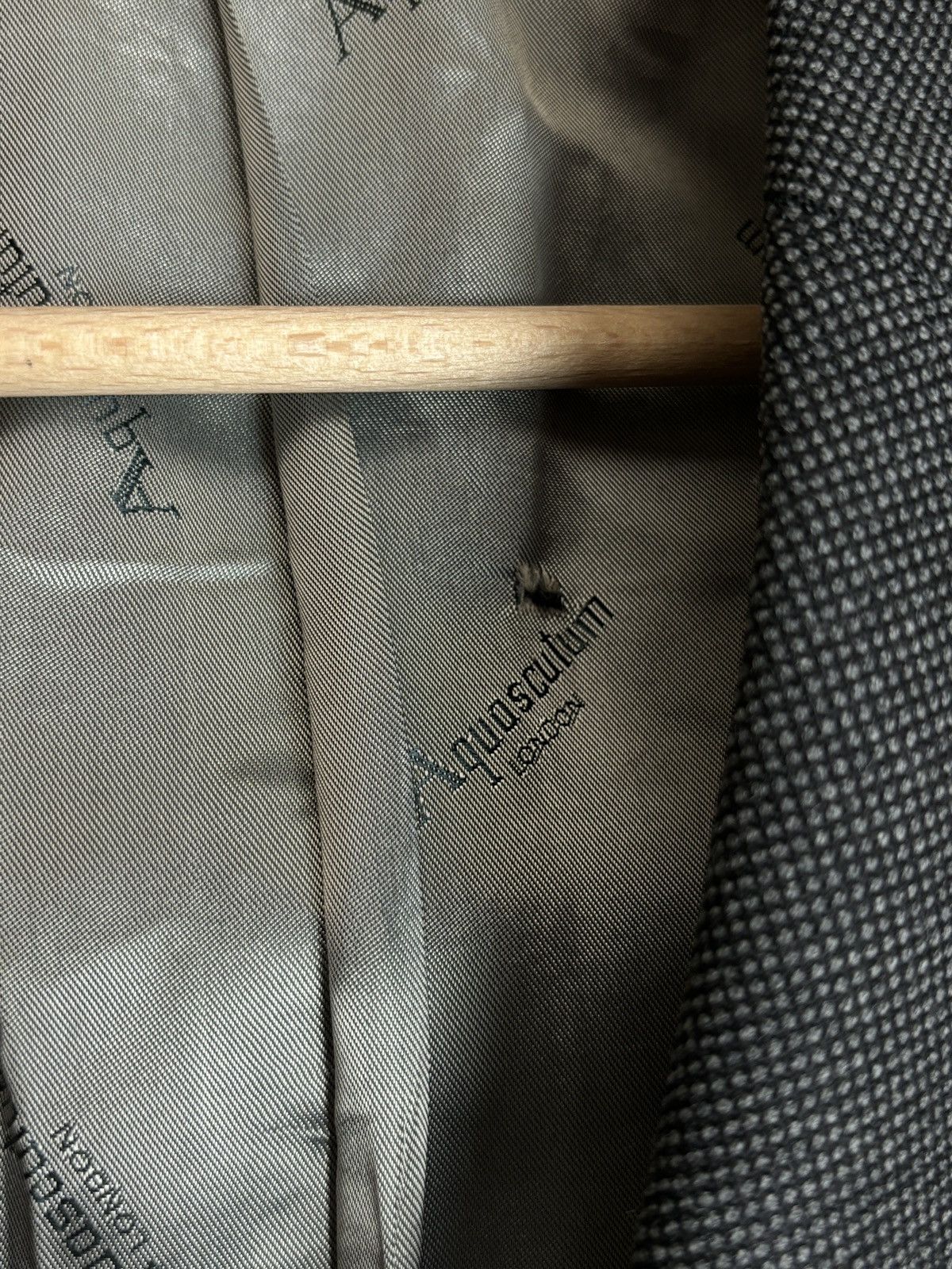 Aquascutum × Designer Aquascutum London Wool Suit Set Blazer + Pants Size 38S - 8 Thumbnail