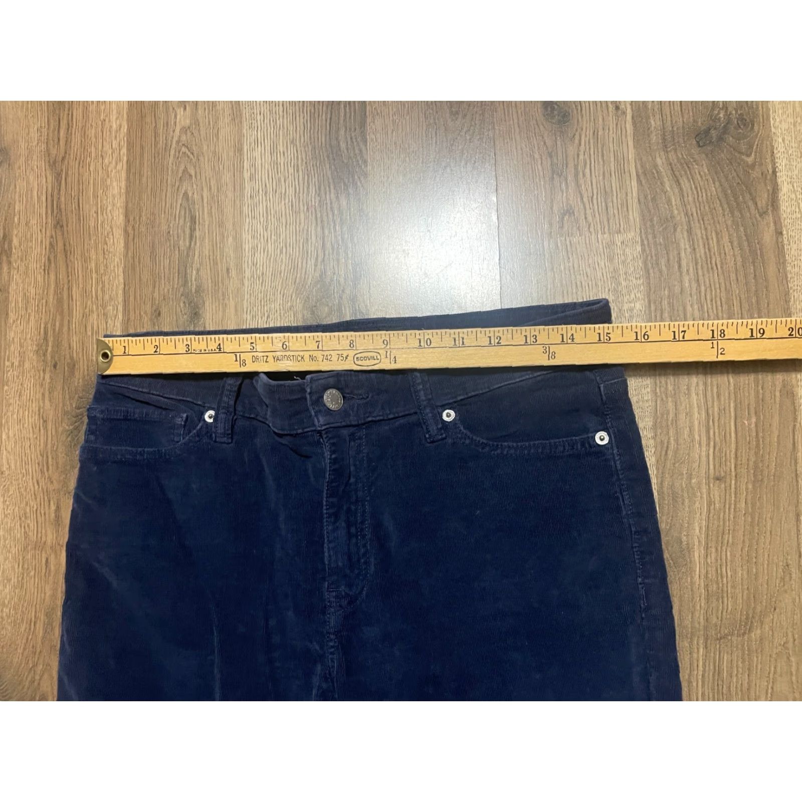 Lucky Brand Lucky Brand Pants Womens 10/30 Navy AVA Skinny Pockets Dark Wash Corduroy Size 32" / US 10 / IT 46 - 7 Thumbnail