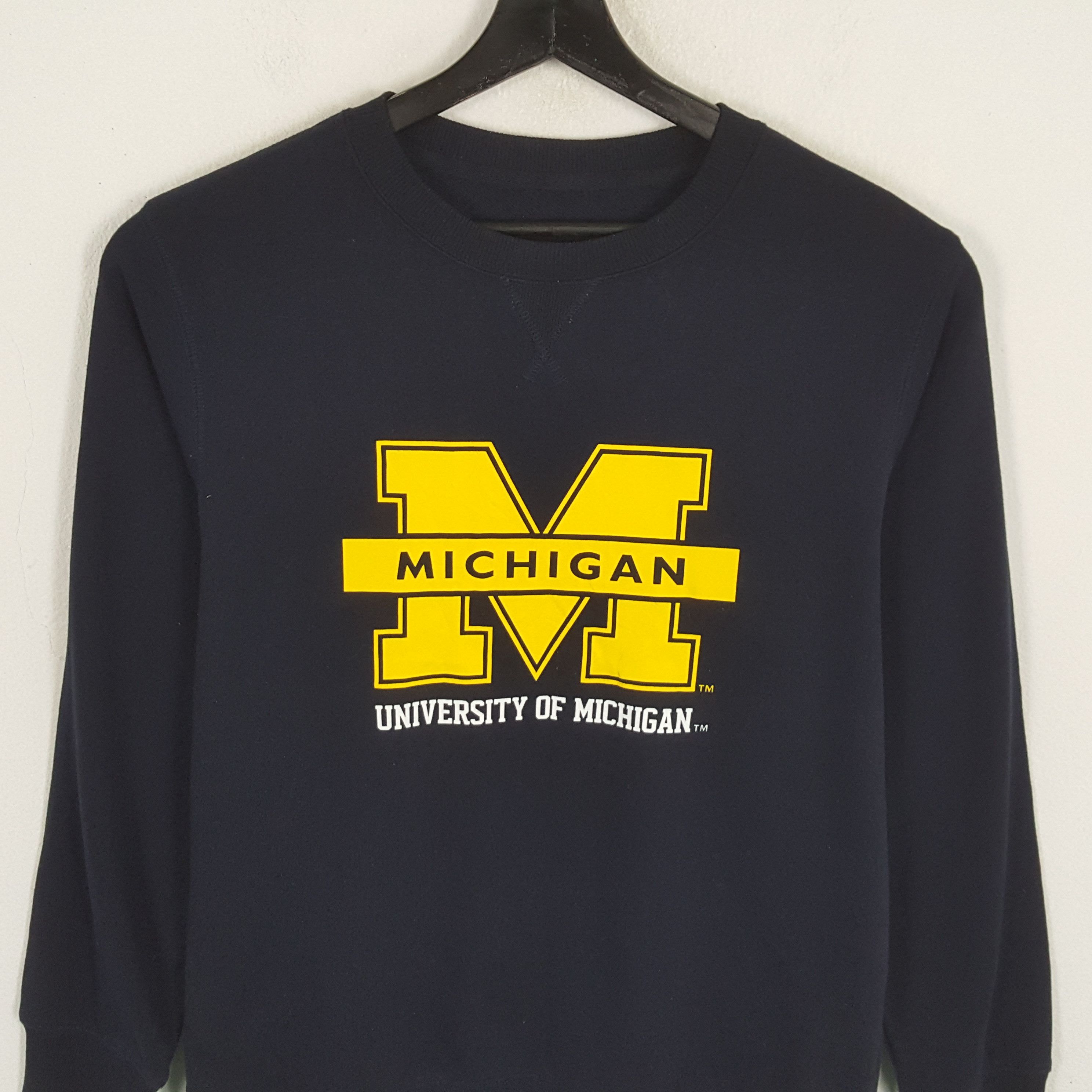 Vintage UNIVERSITY OF MICHIGAN Center Design Sweatshirt Size US M / EU 48-50 / 2 - 2 Thumbnail