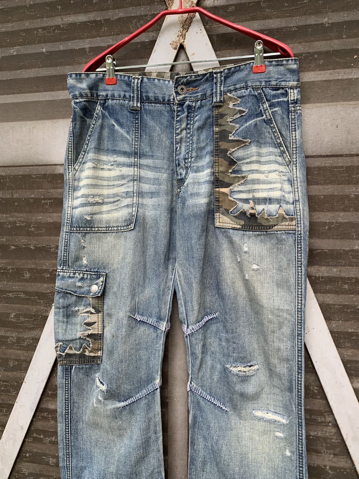Vintage 👹VINTAGE TWENTY WORKS DISTRESSED BAGGY JEANS Size US 34 / EU 50 - 5 Thumbnail