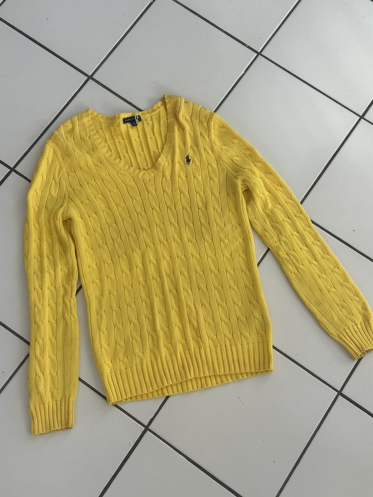 Ralph Lauren Ralph Lauren Knitted Yellow Sweater Size L / US 10 / IT 46 - 5 Thumbnail