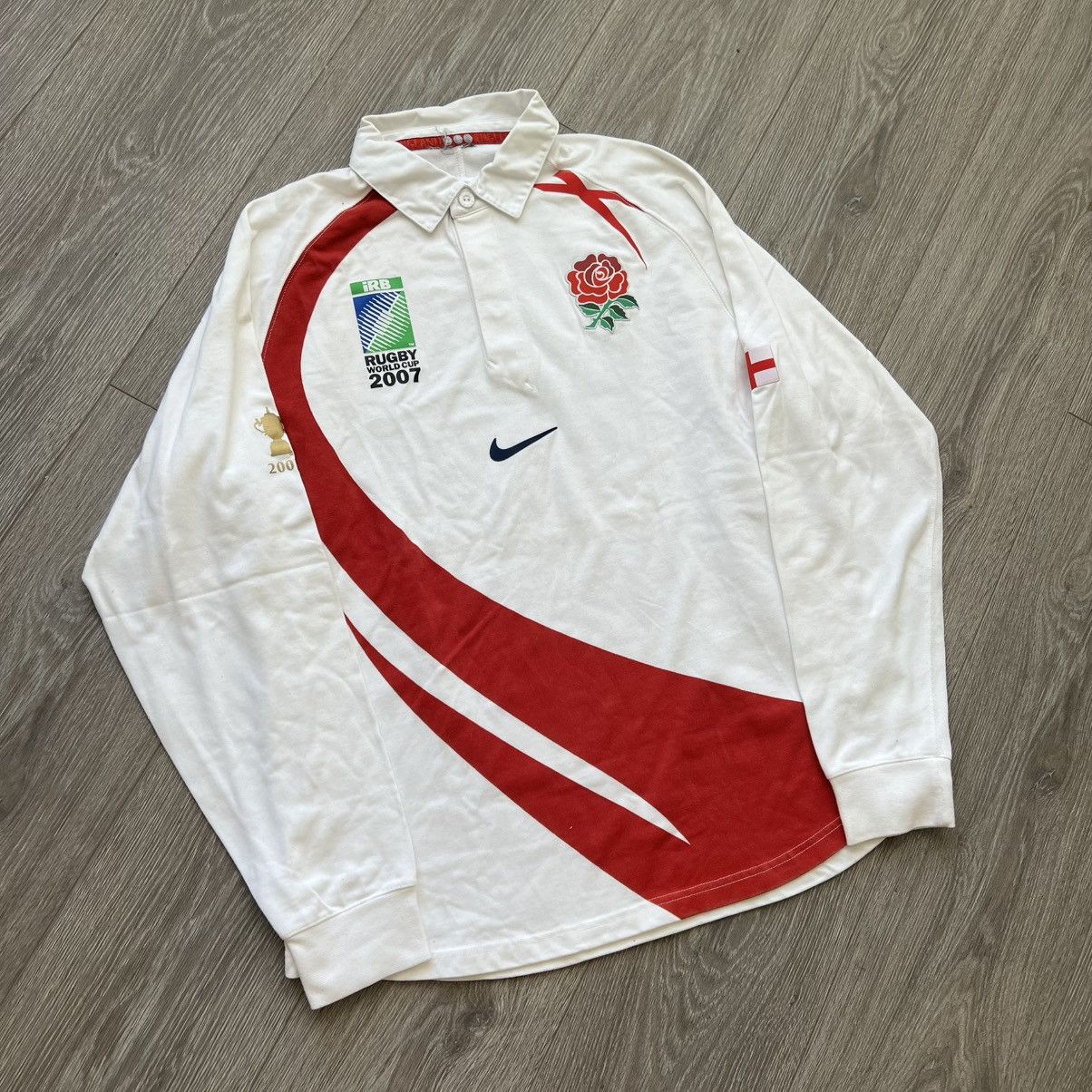 Nike Vintage Nike England Rugby World Cup Long Sleeve Jersey Size US XL / EU 56 / 4 - 3 Thumbnail