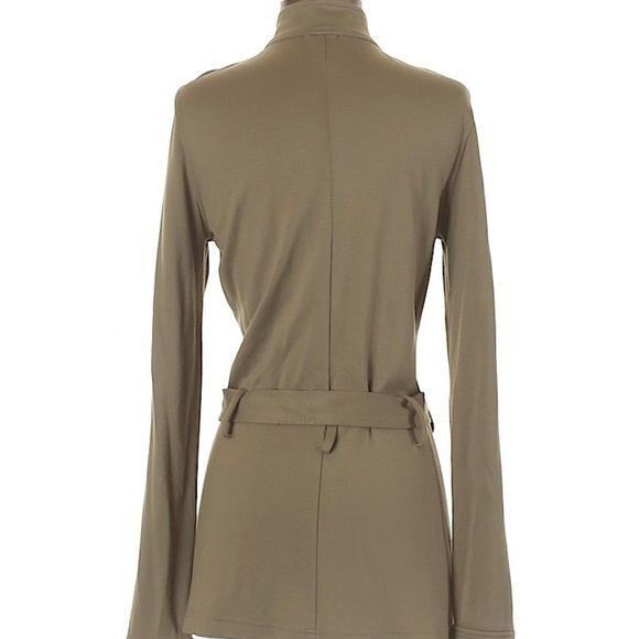 Escada ESCADA 36EU / US4 olive green ruffle knit cardigan in excel Size S / US 4 / IT 40 - 2 Thumbnail
