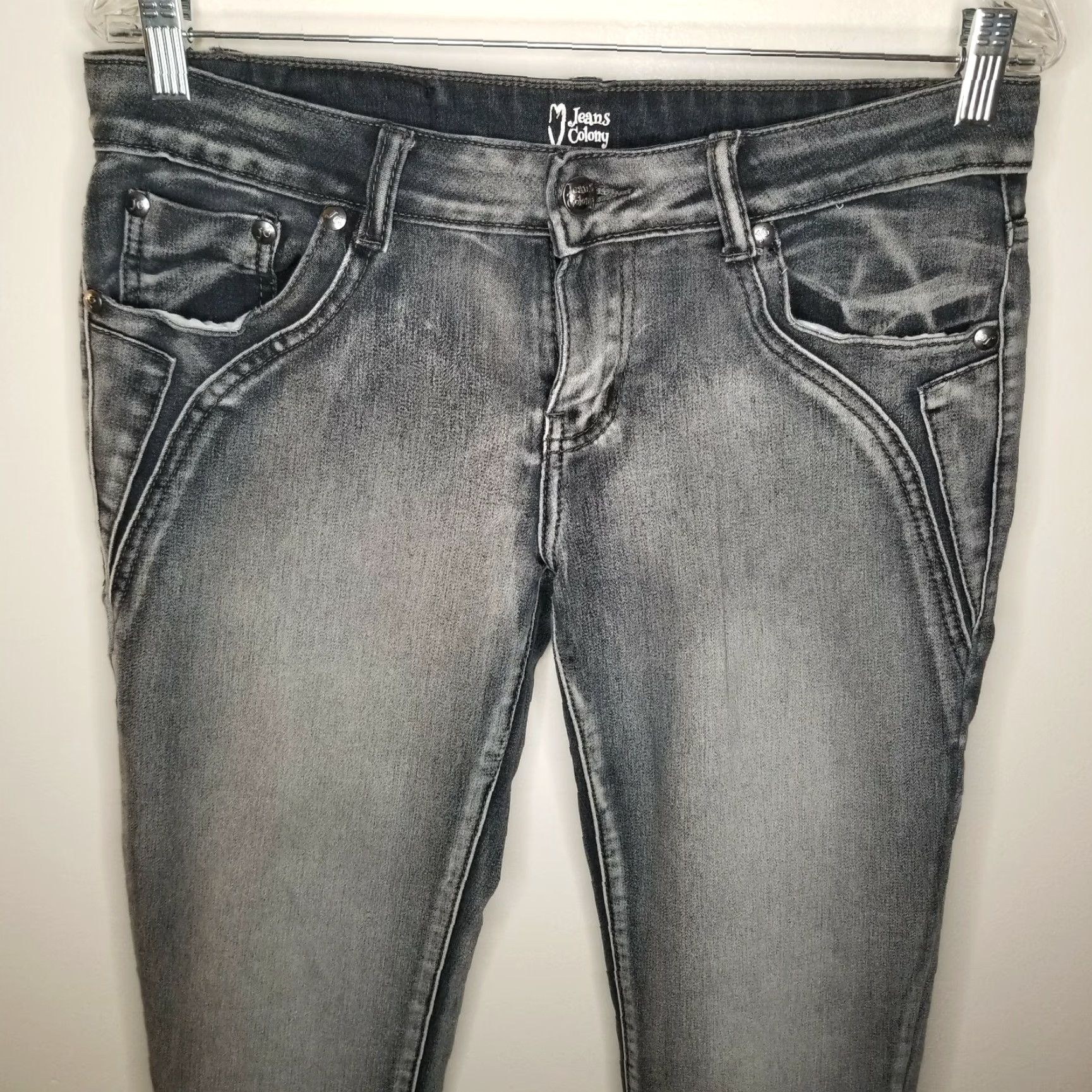 Vintage Jean Colony Womens Jeans Gray Jeggings Size 11 Size 32" / US 10 / IT 46 - 2 Thumbnail