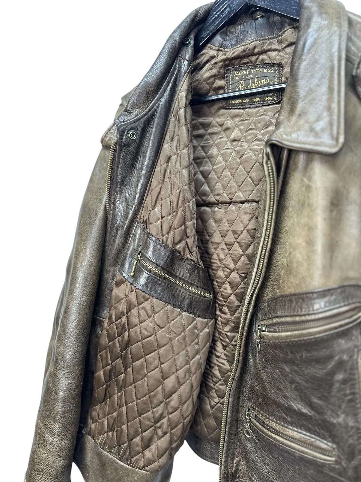 Red Wing Vintage Redskins B-32 Leather Jacket Rick Owens Style Size US XL / EU 56 / 4 - 13 Thumbnail
