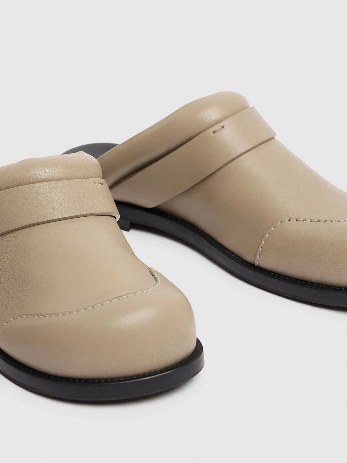 Acne Studios ACNE STUDIOS Taupe Leather Buckle Mules New & Authentic Size US 8 / IT 38 - 4 Thumbnail