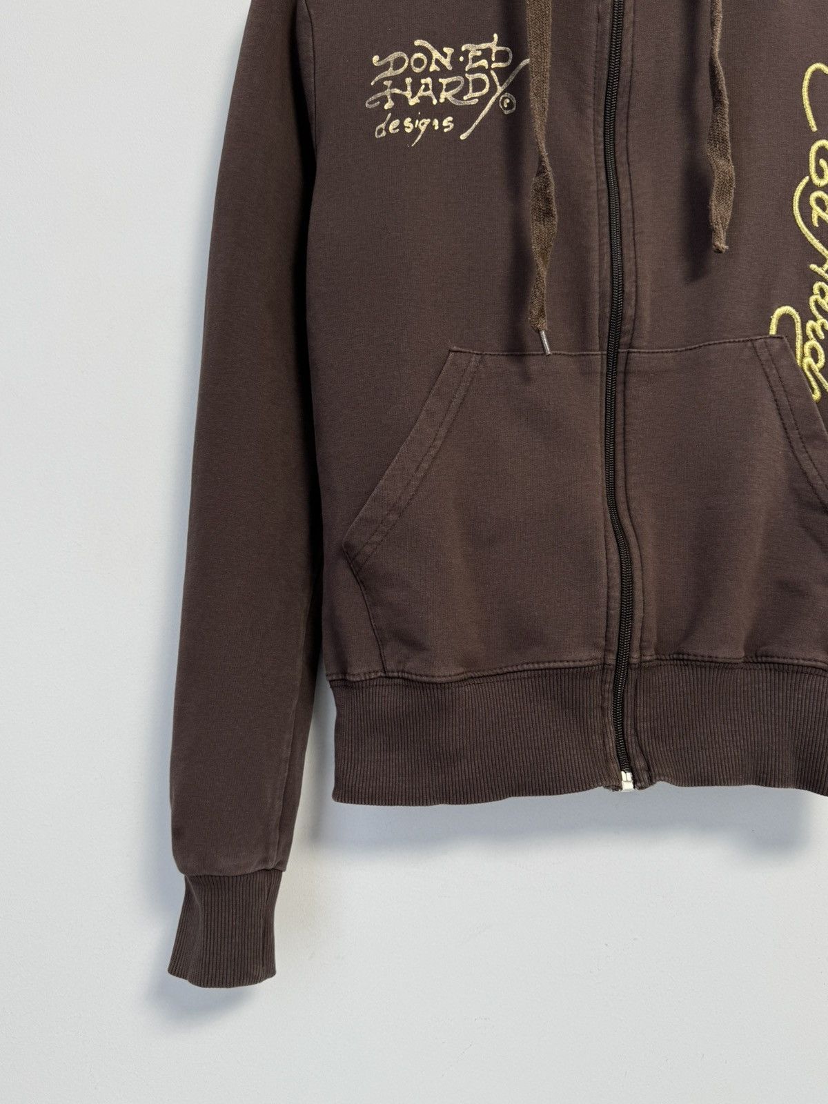 Ed Hardy Ed Hardy Vintage Y2K Style Ful Zip Hoodie Brown Size L / US 10 / IT 46 - 4 Thumbnail