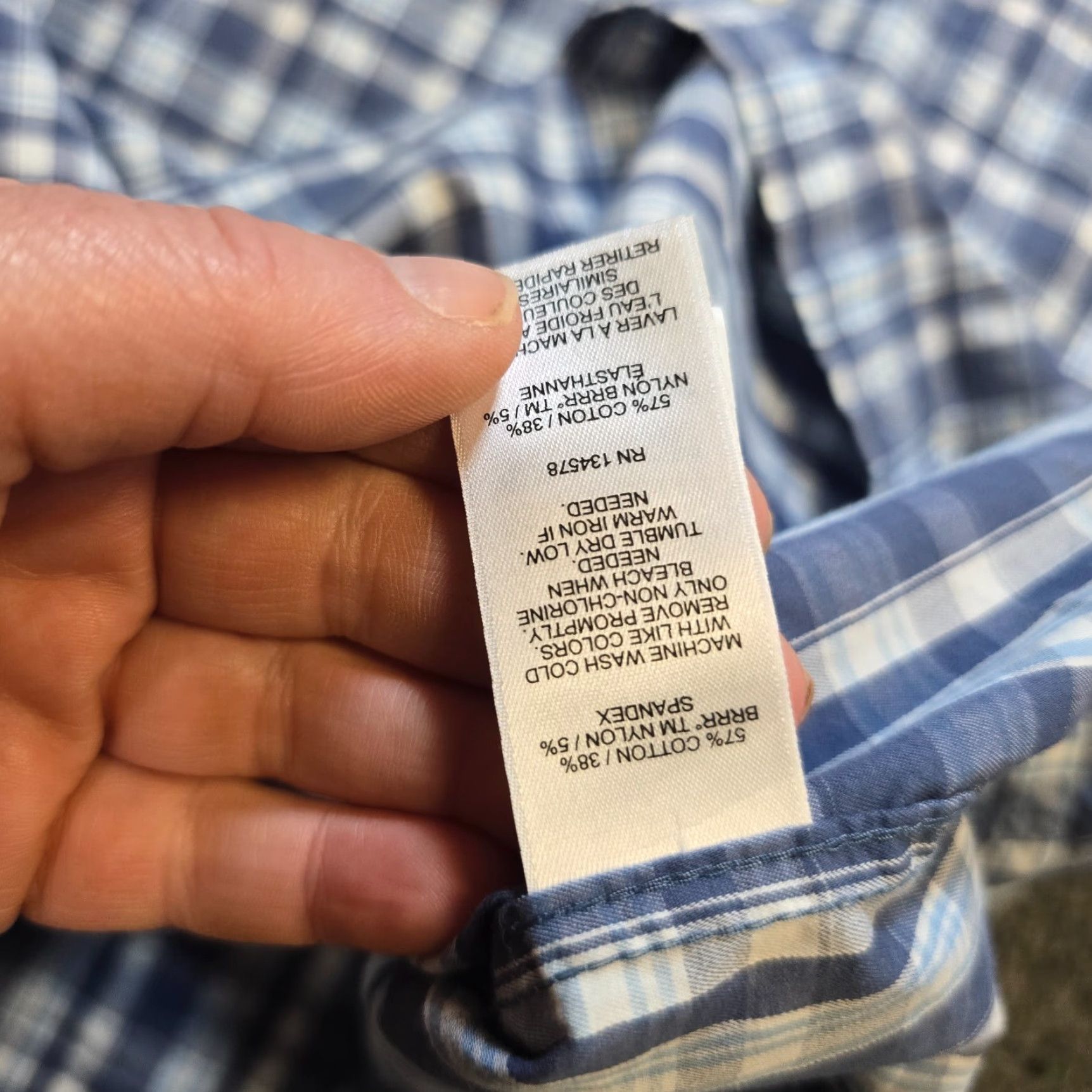 Vineyard Vines VINEYARD VINES Shirt Mens Small Blue Plaid On The Go Performance Nylon Brrr Size US S / EU 44-46 / 1 - 7 Thumbnail