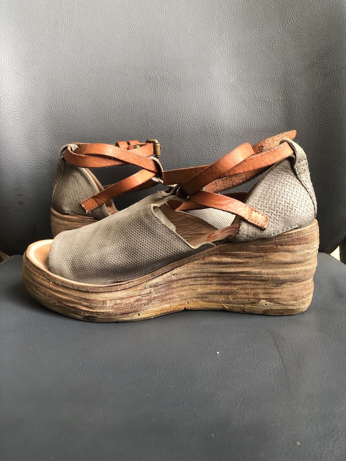 A.S.98 A.S 98 Grey Leather Pumps Size 38 Size US 8 / IT 38 - 4 Thumbnail