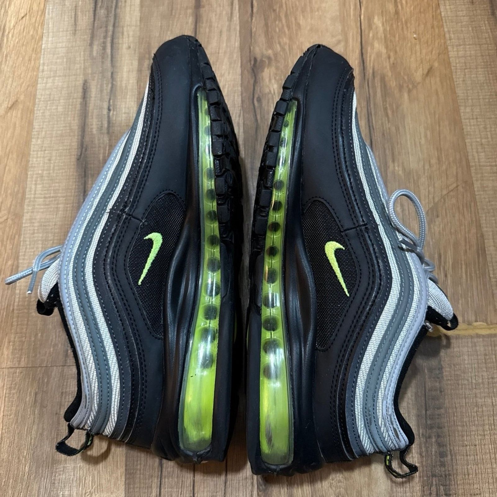 Nike Nike Air Max 97 Icons Neon Black Volt Pure Platinum Size US 10 / EU 43 - 6 Thumbnail